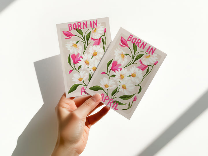 Floral Birth Month Card - April