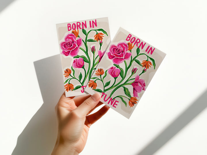 Floral Birth Month Card - June