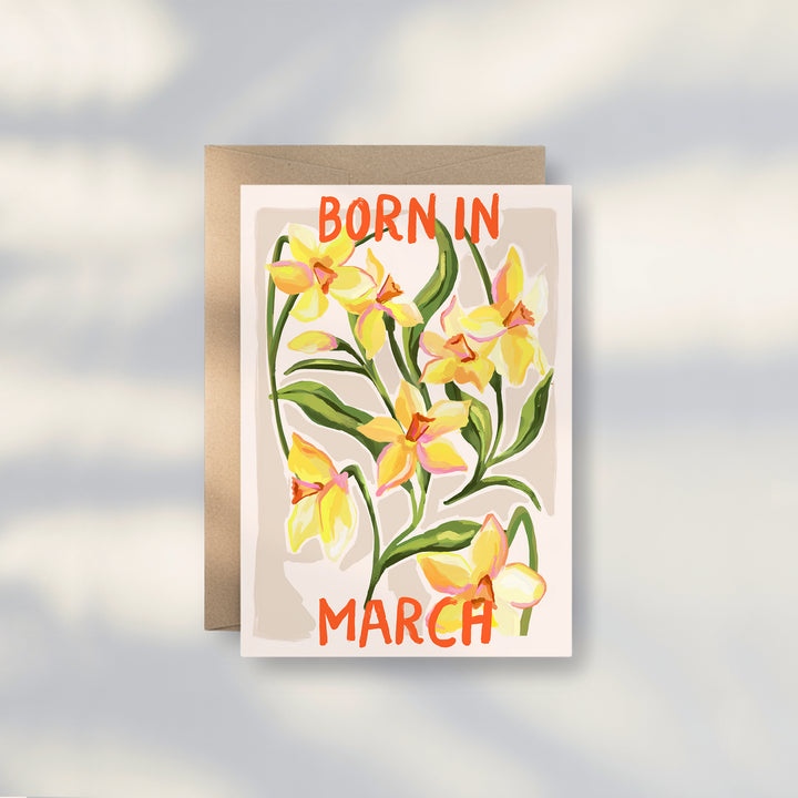 Floral Birth Month Card - March