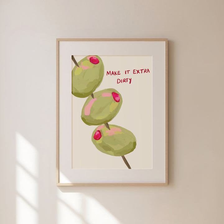 Dirty Martini Olive Art Print