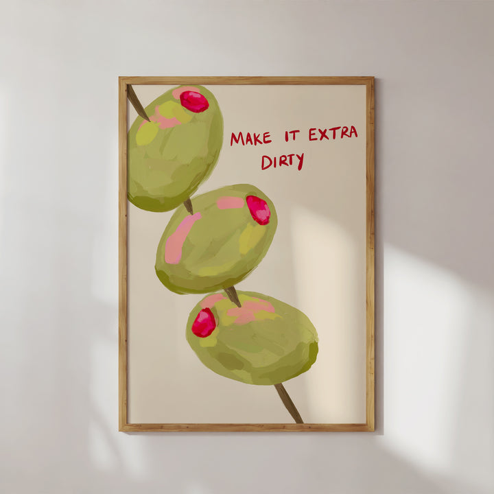 Dirty Martini Olive Art Print