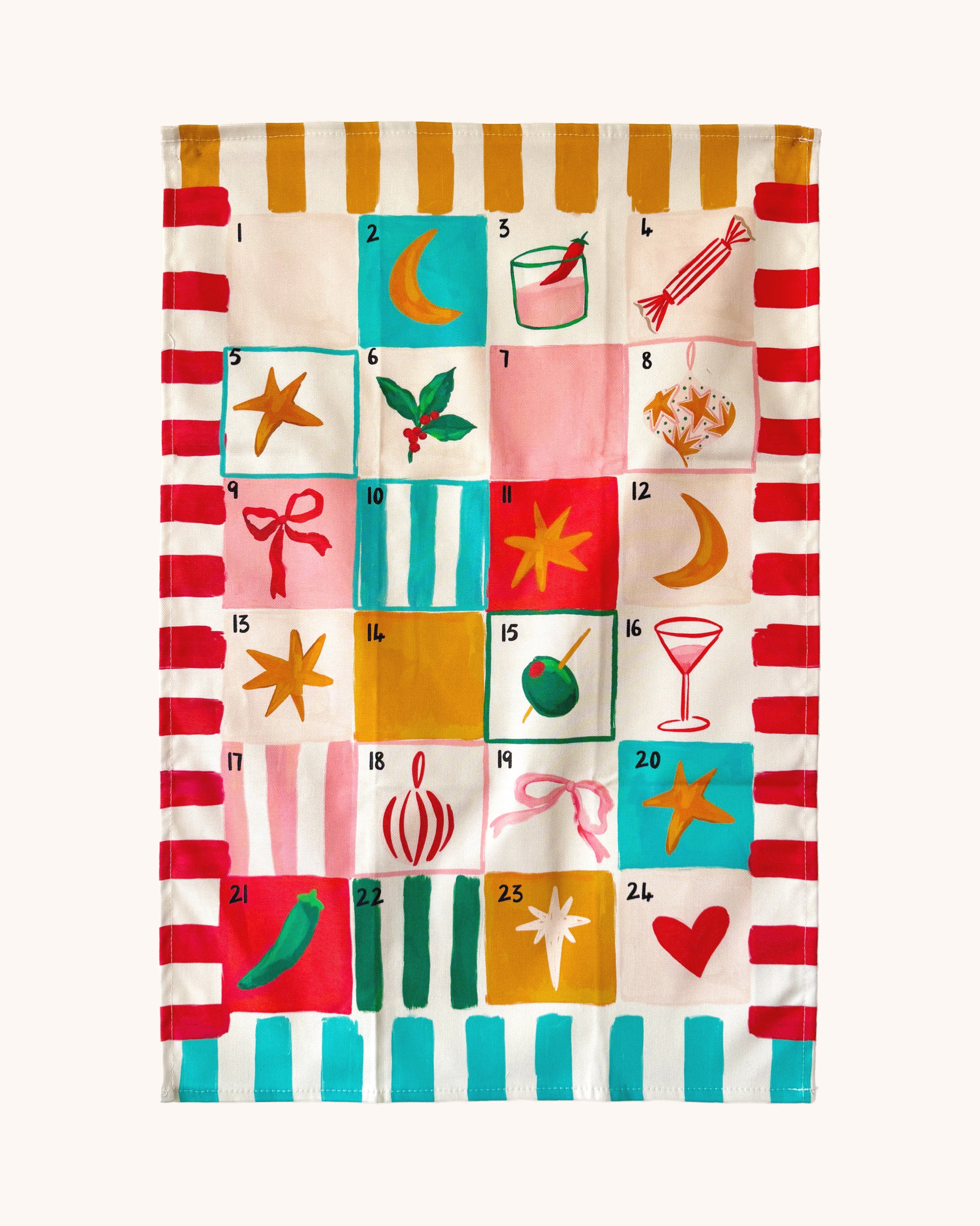 Christmas Advent Tea Towel