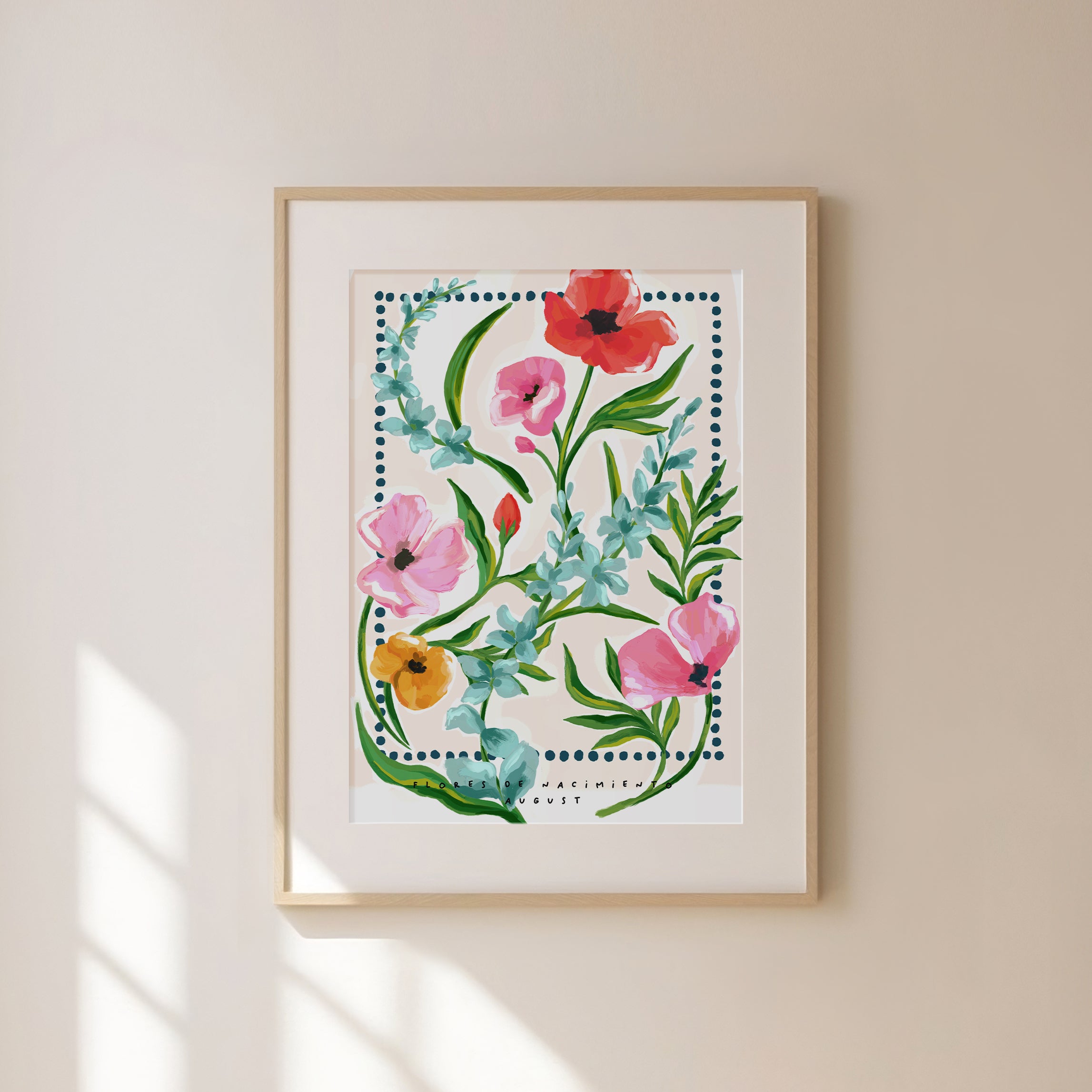August Birth Month Flower Art Print