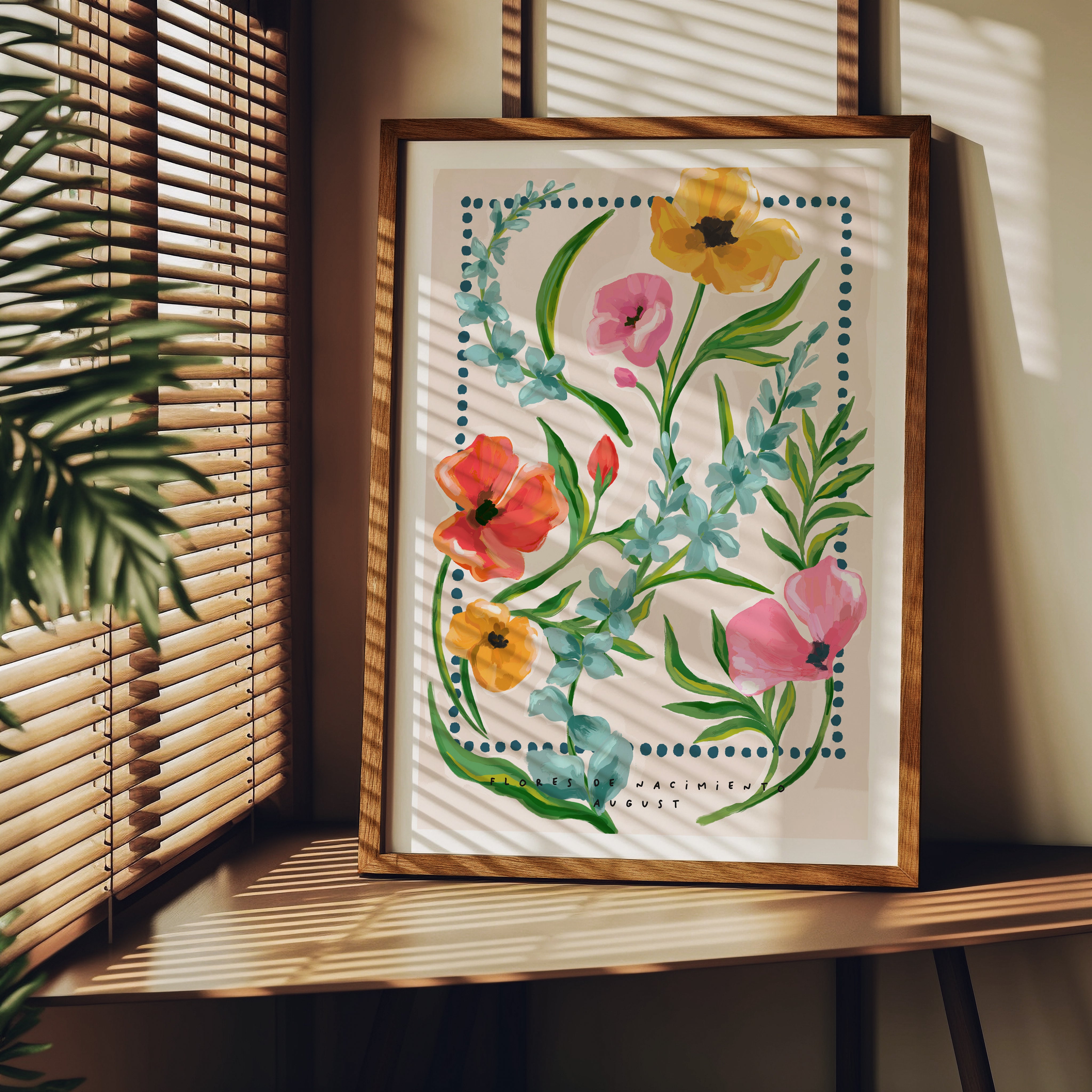 August Birth Month Flower Art Print