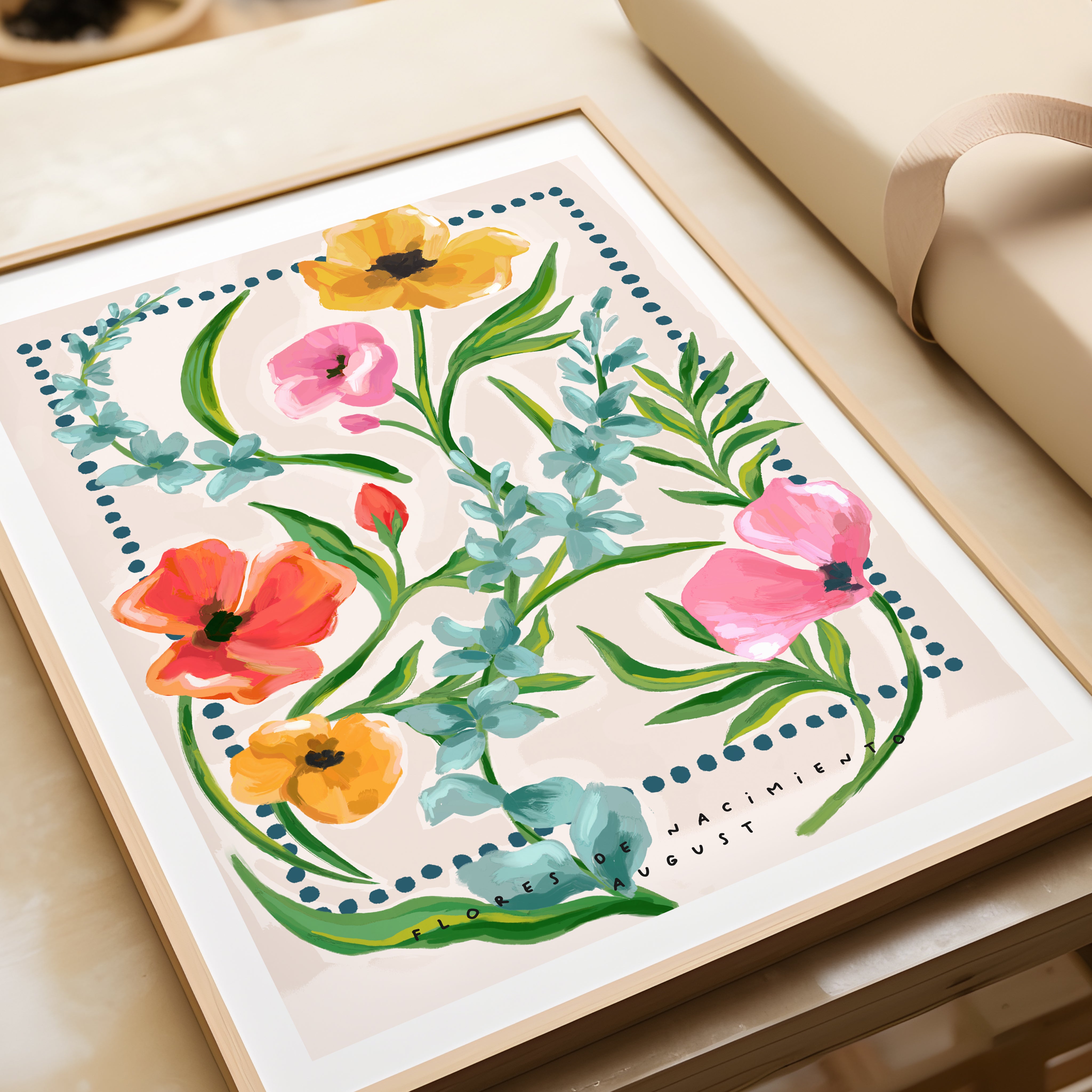 August Birth Month Flower Art Print