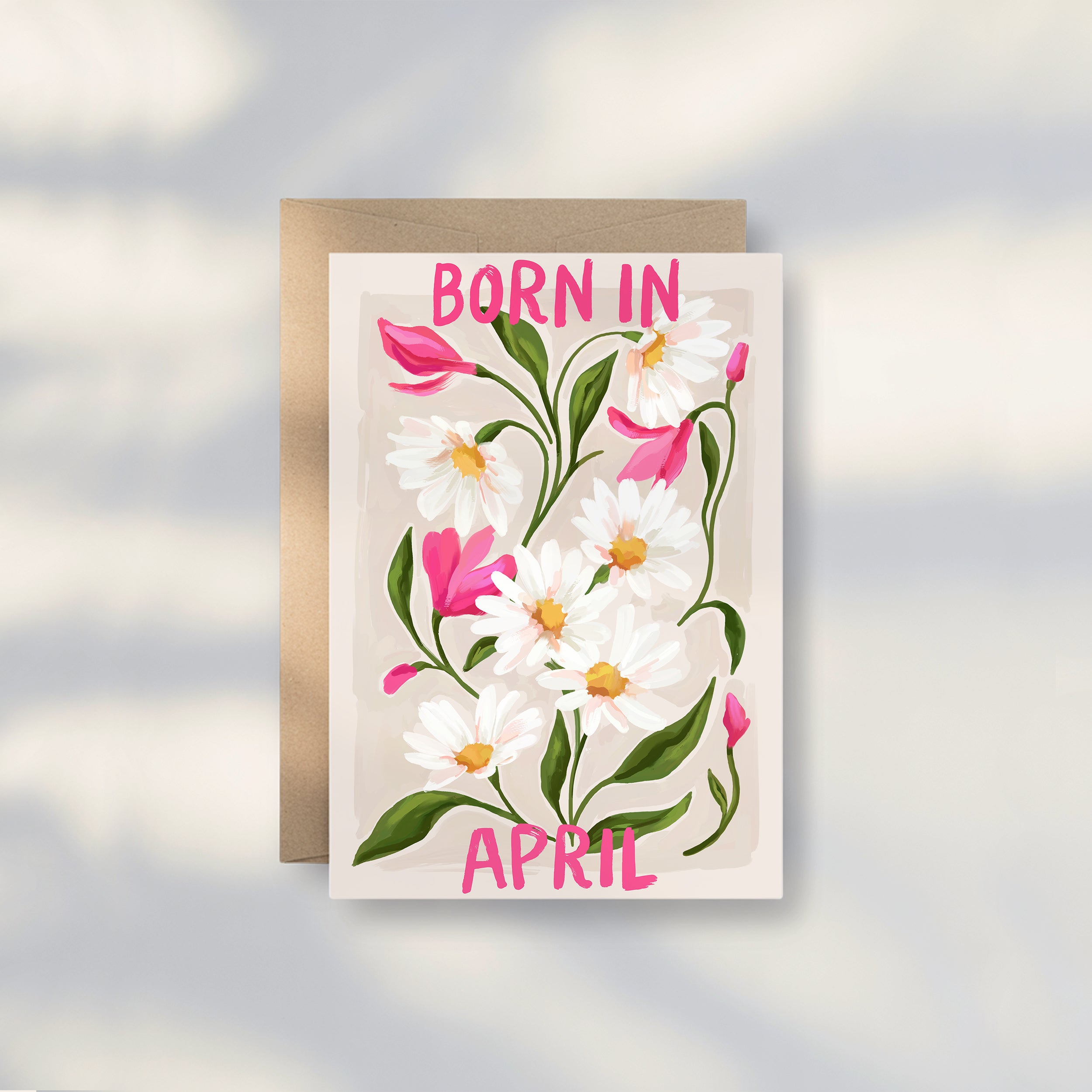 Floral Birth Month Card - April