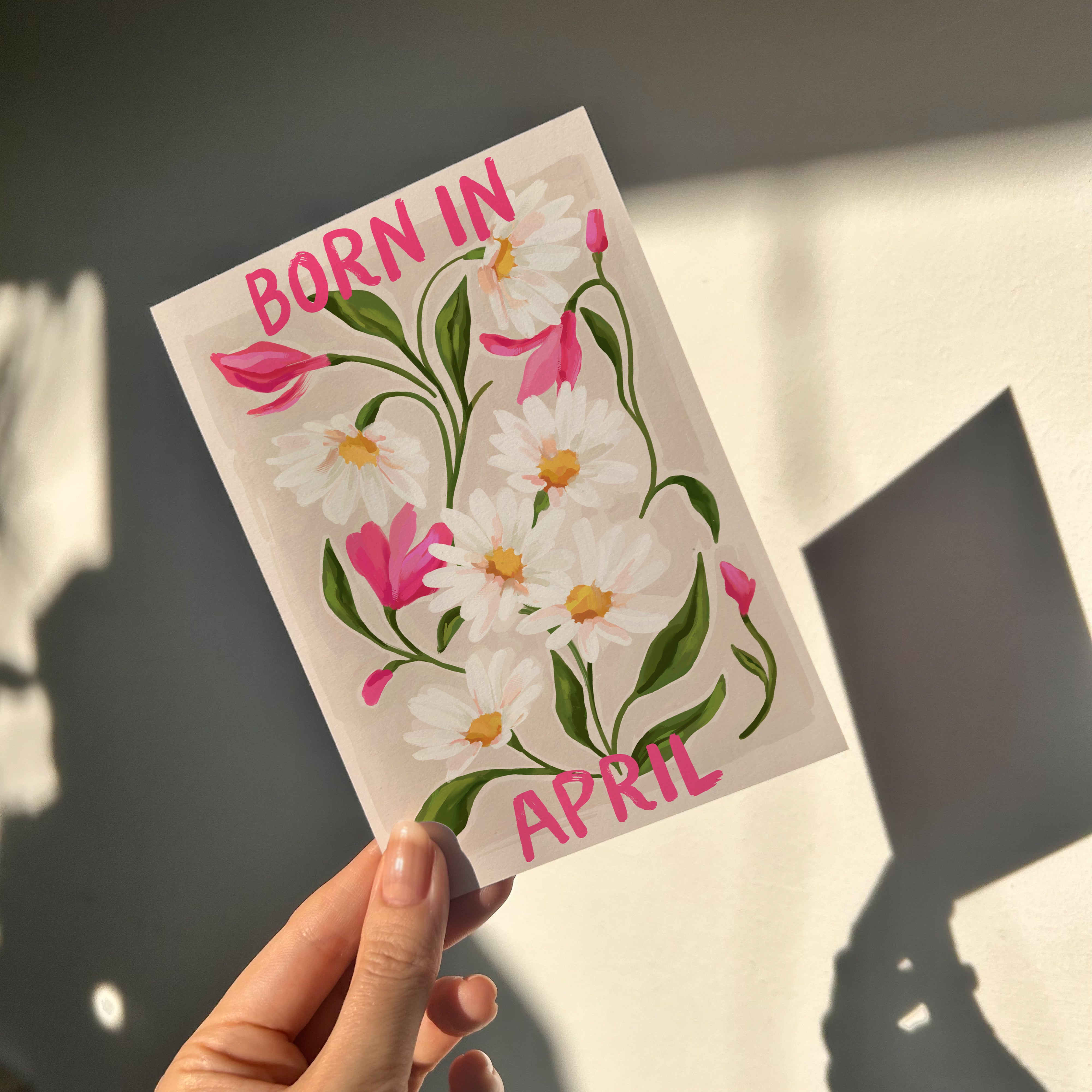 Floral Birth Month Card - April