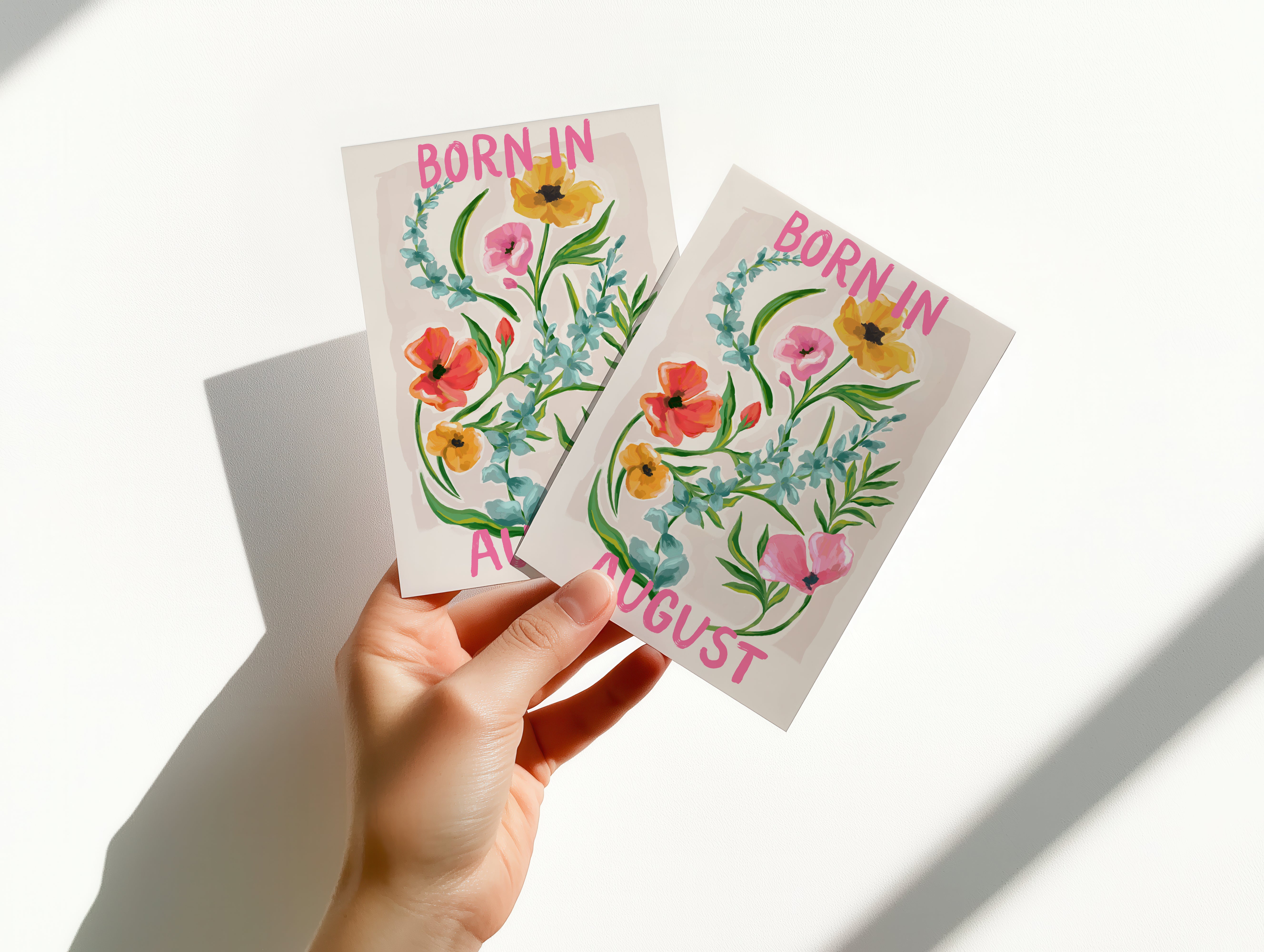 Floral Birth Month Card - August