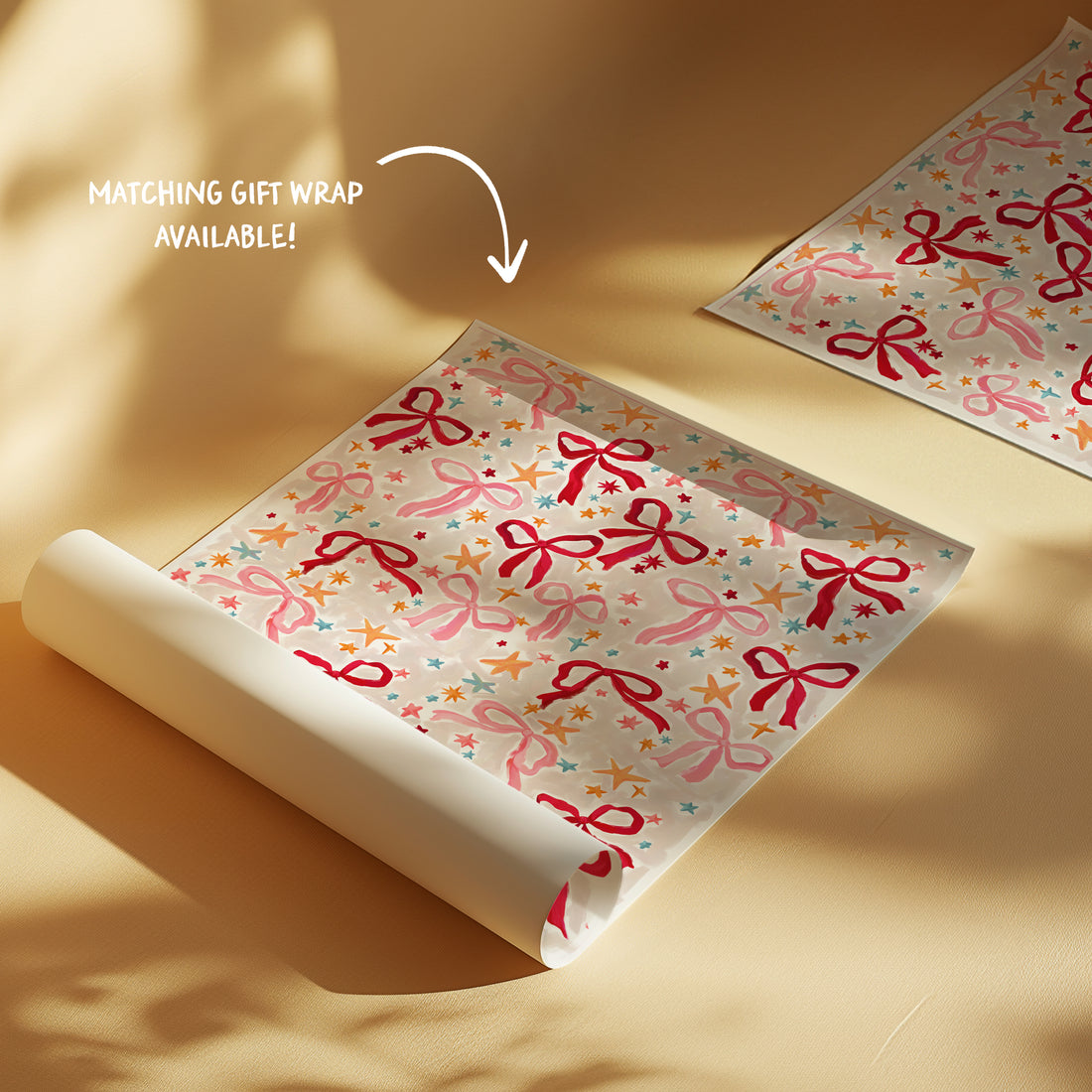 Ribbon and Bow Premium Christmas Card