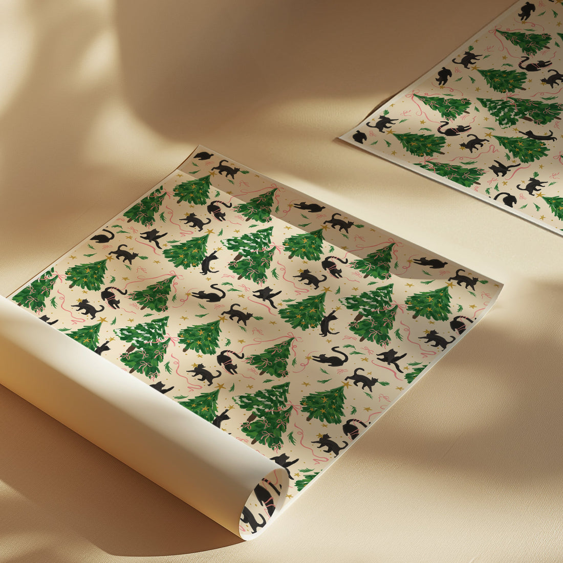 Cat Christmas Gift Wrap