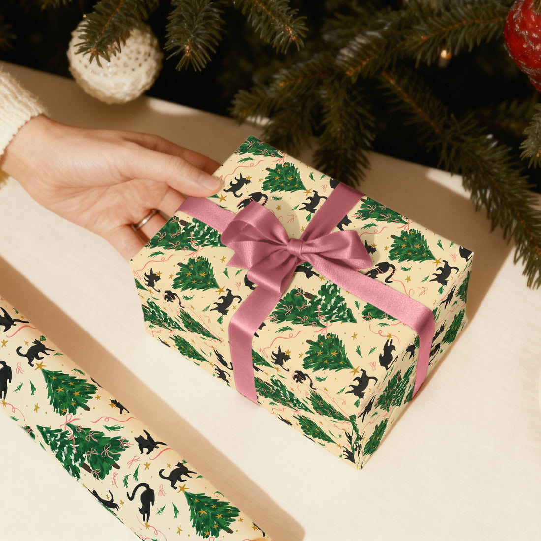 Cat Christmas Gift Wrap