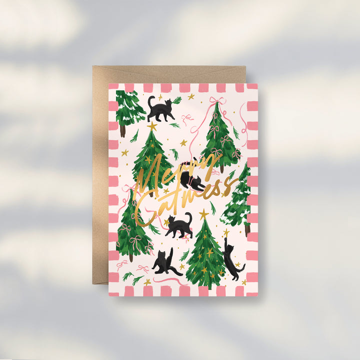 Merry Catmess Premium Christmas Card