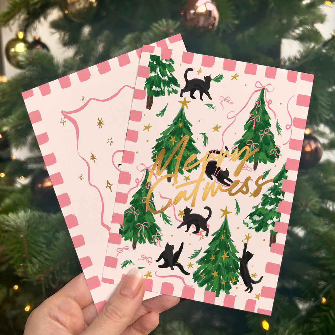 Merry Catmess Premium Christmas Card