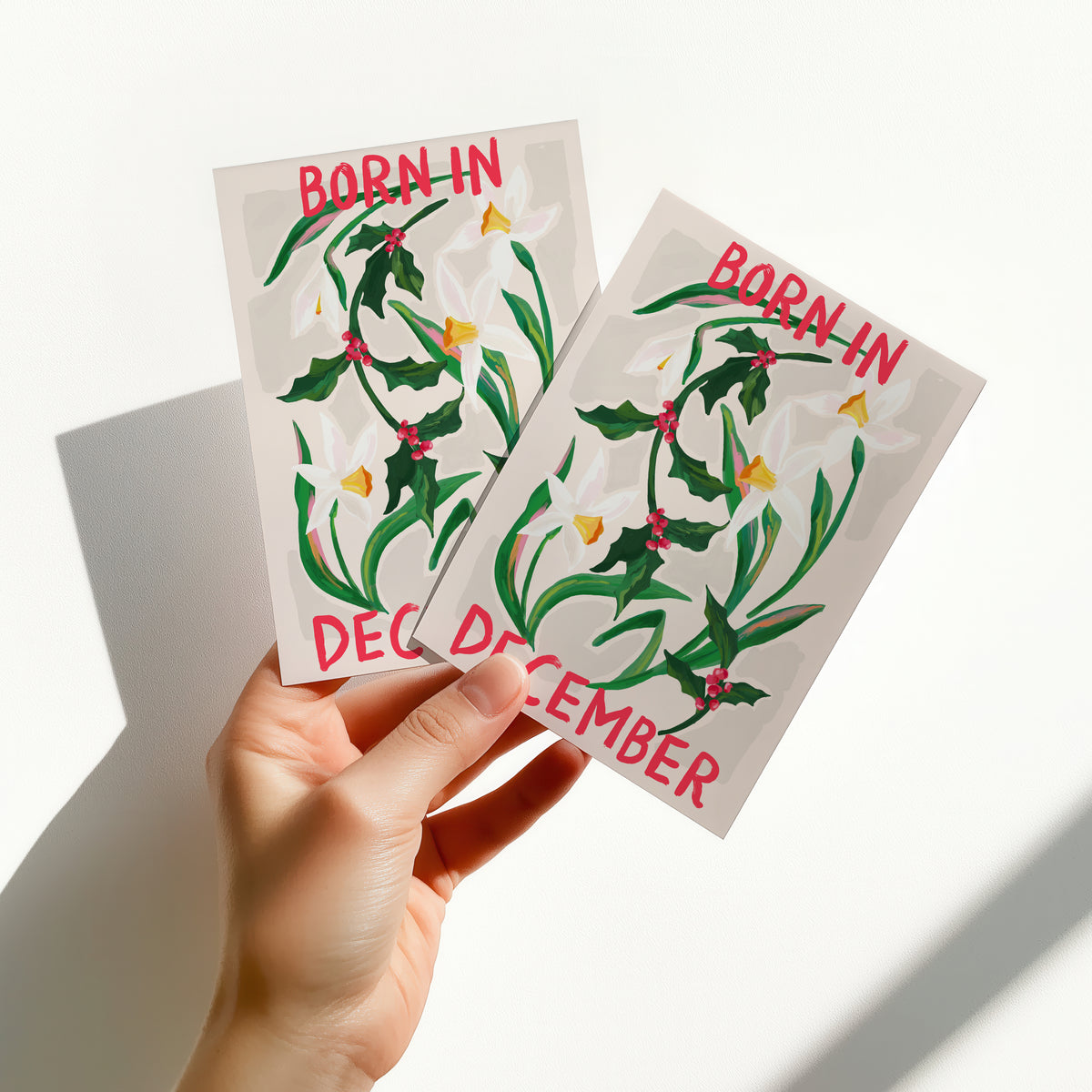 Floral Birth Month Card - December – Elizabeth Rachael