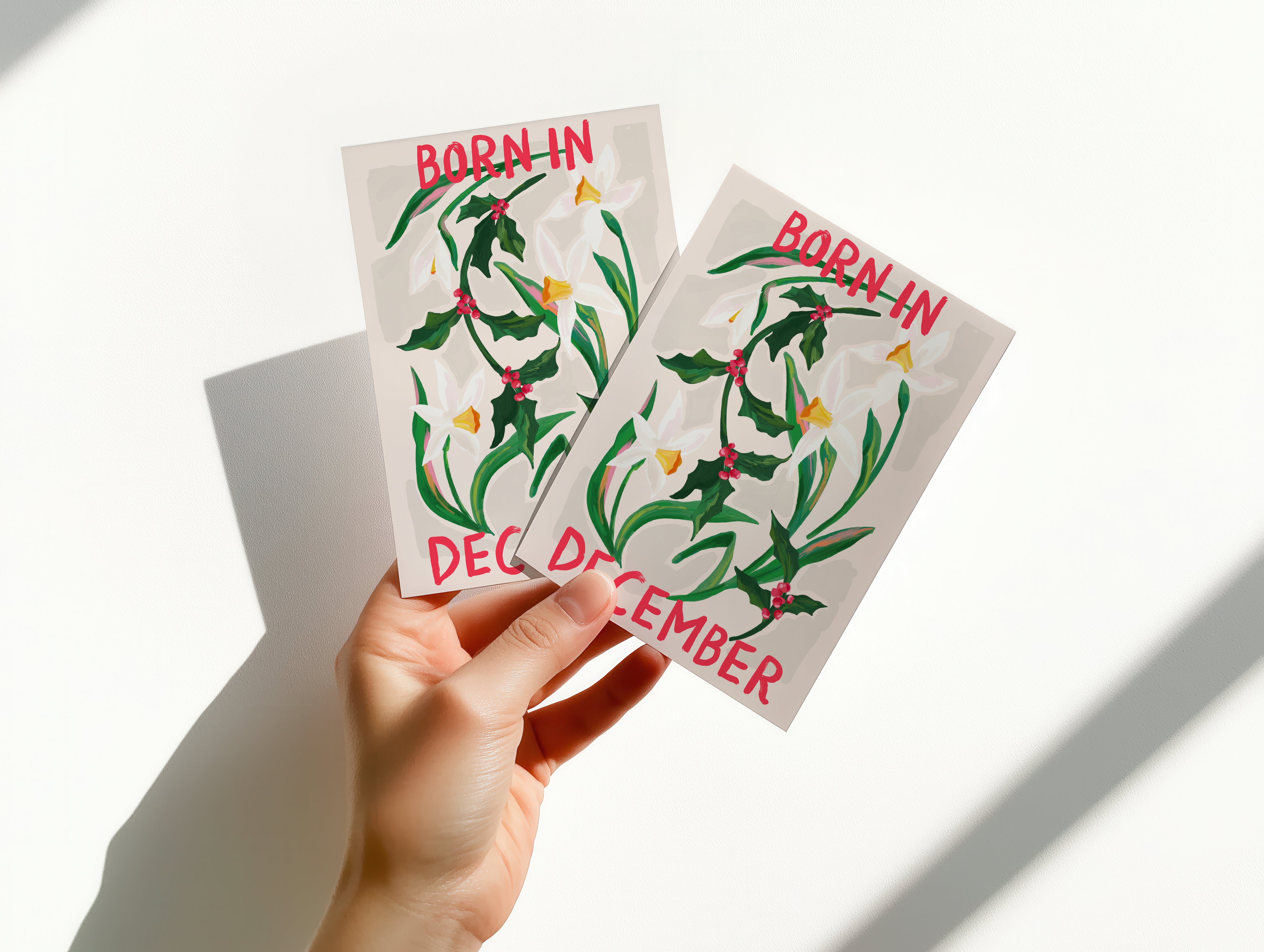 Floral Birth Month Card - December