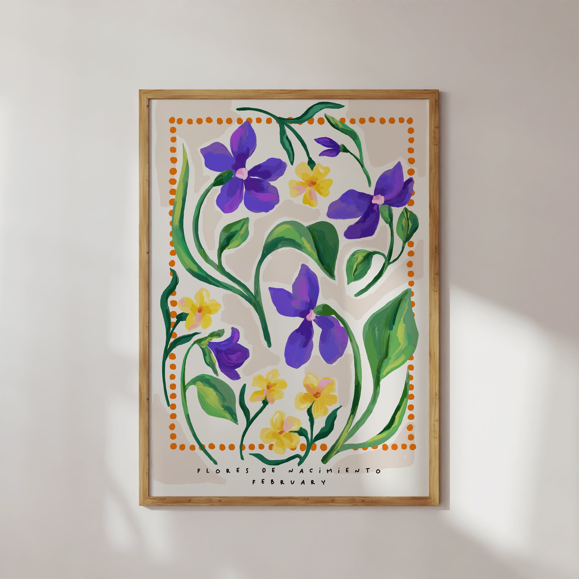 February Birth Month Flower Art Print