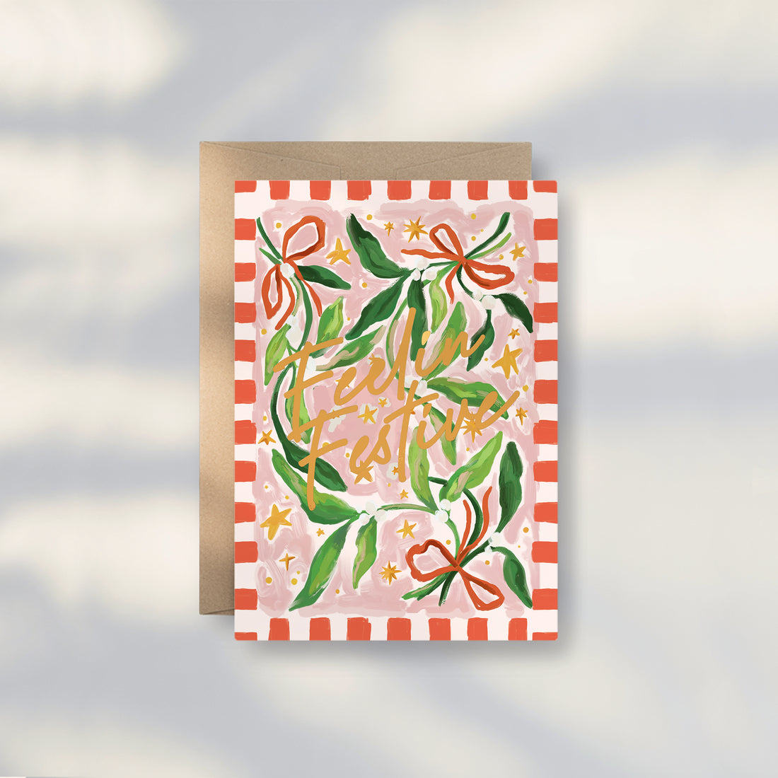 Feelin Festive Mistletoe Premium Christmas Card