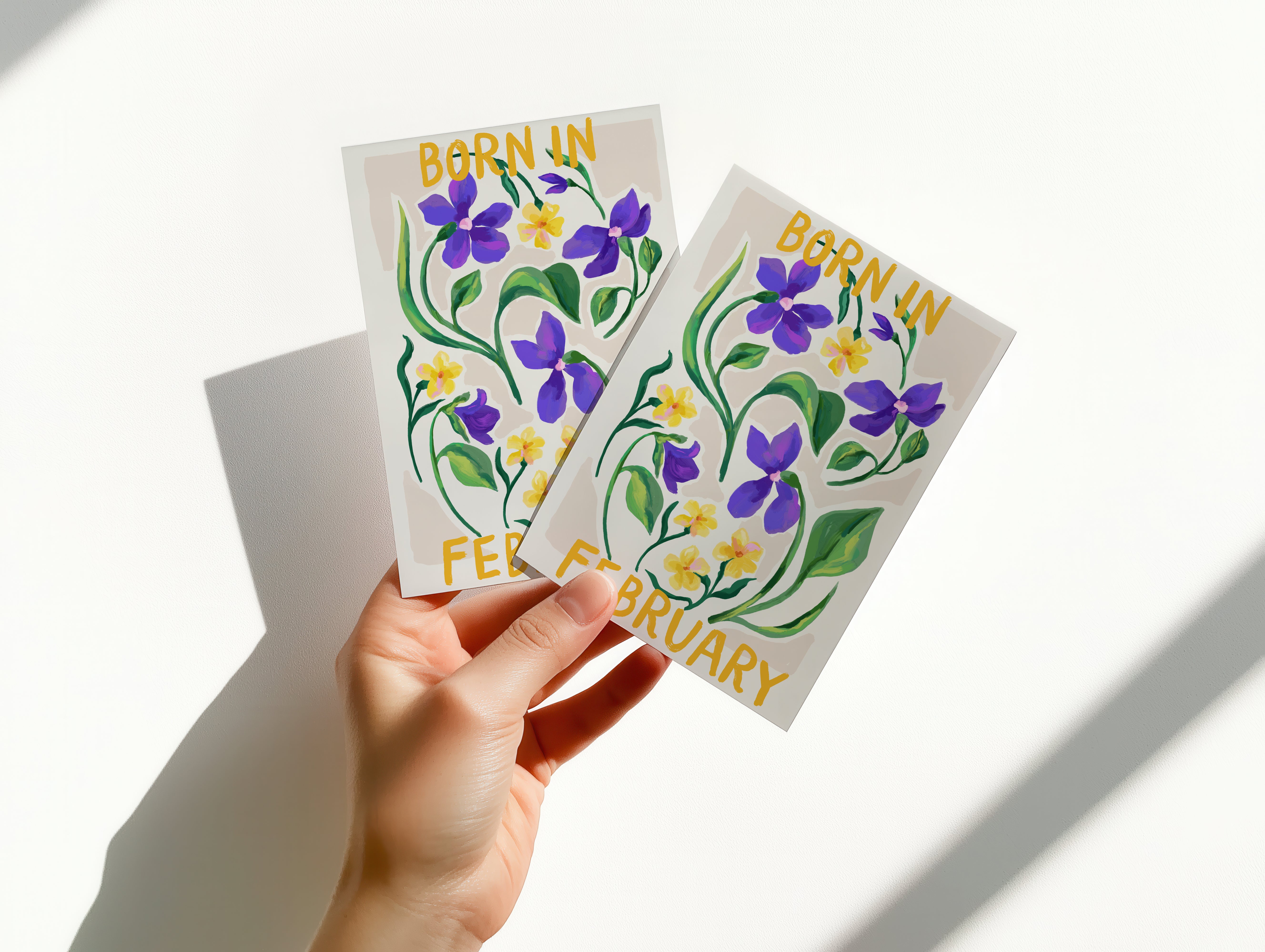 Floral Birth Month Card - February