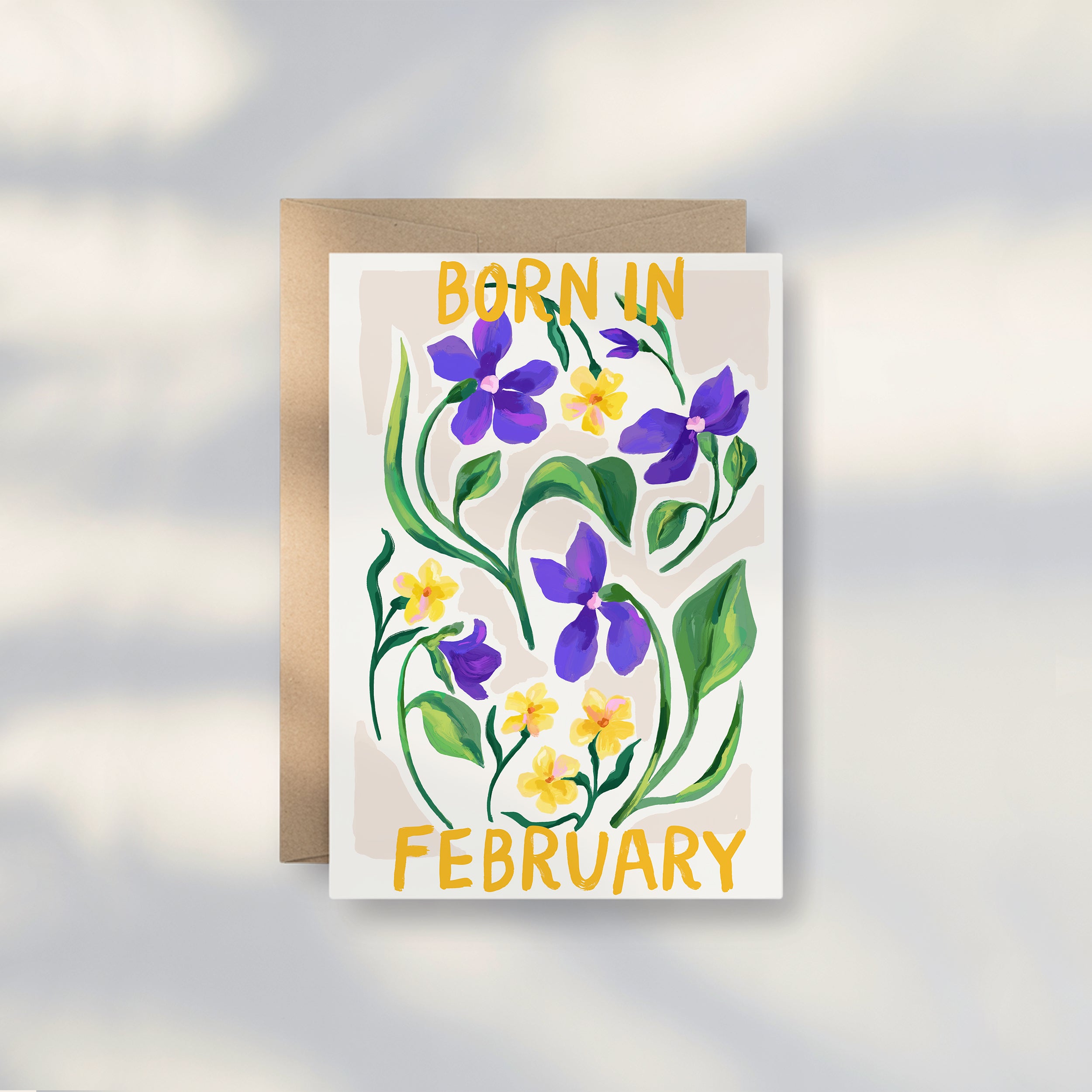 Floral Birth Month Card - February