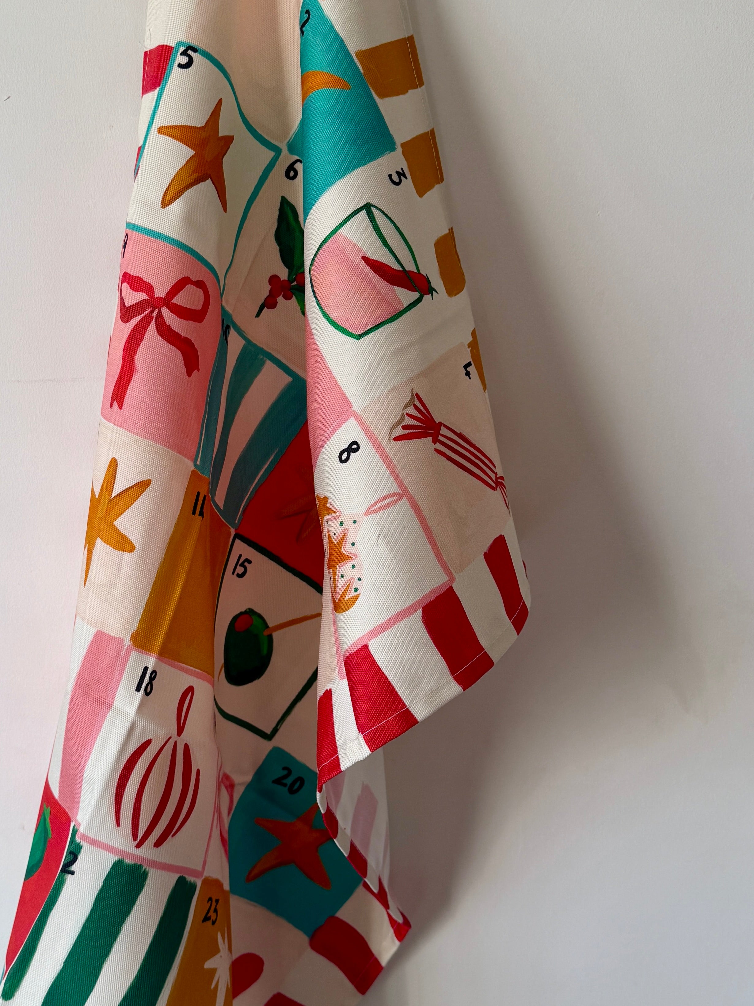 Christmas Advent Tea Towel