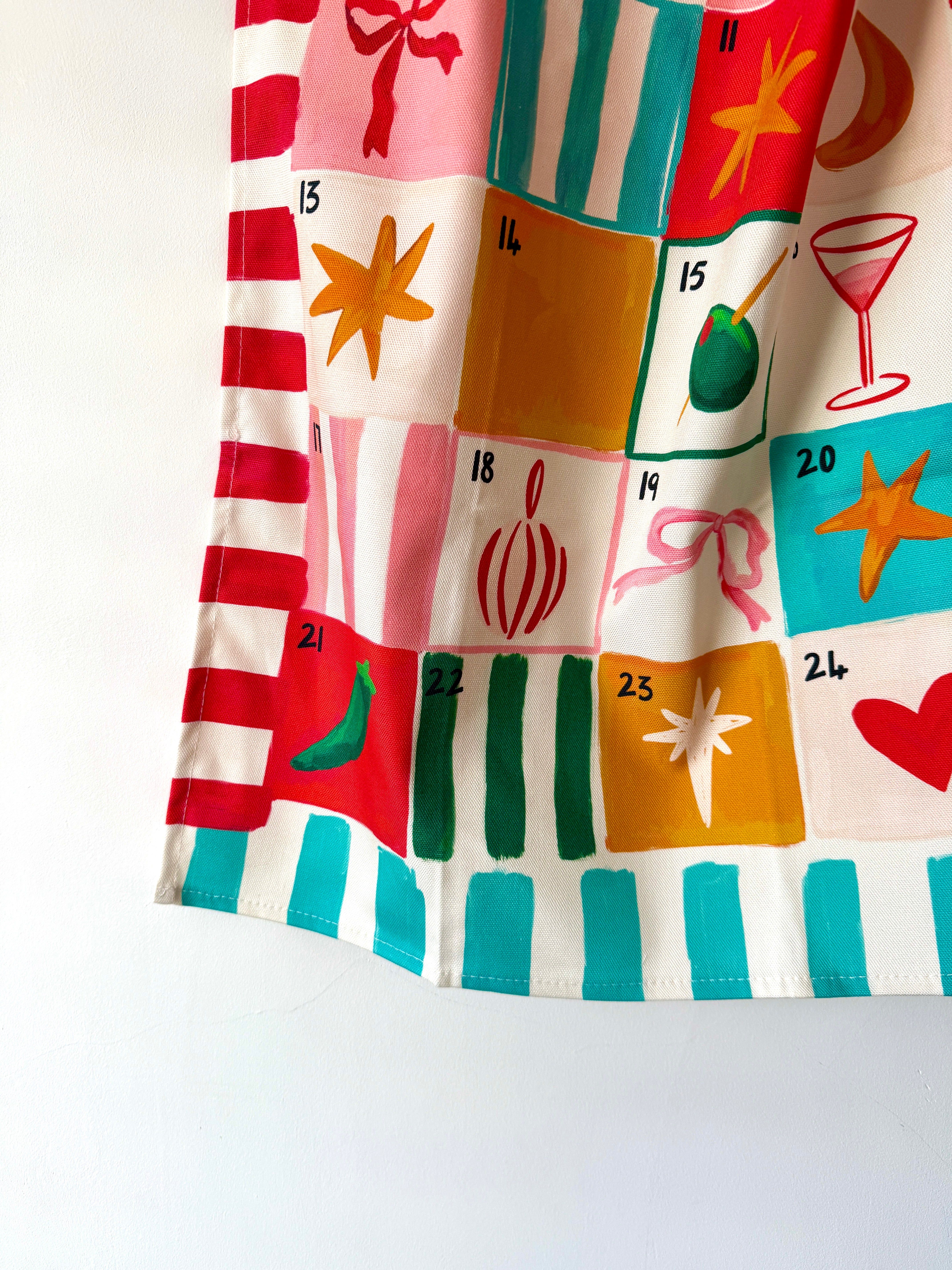 Christmas Advent Tea Towel