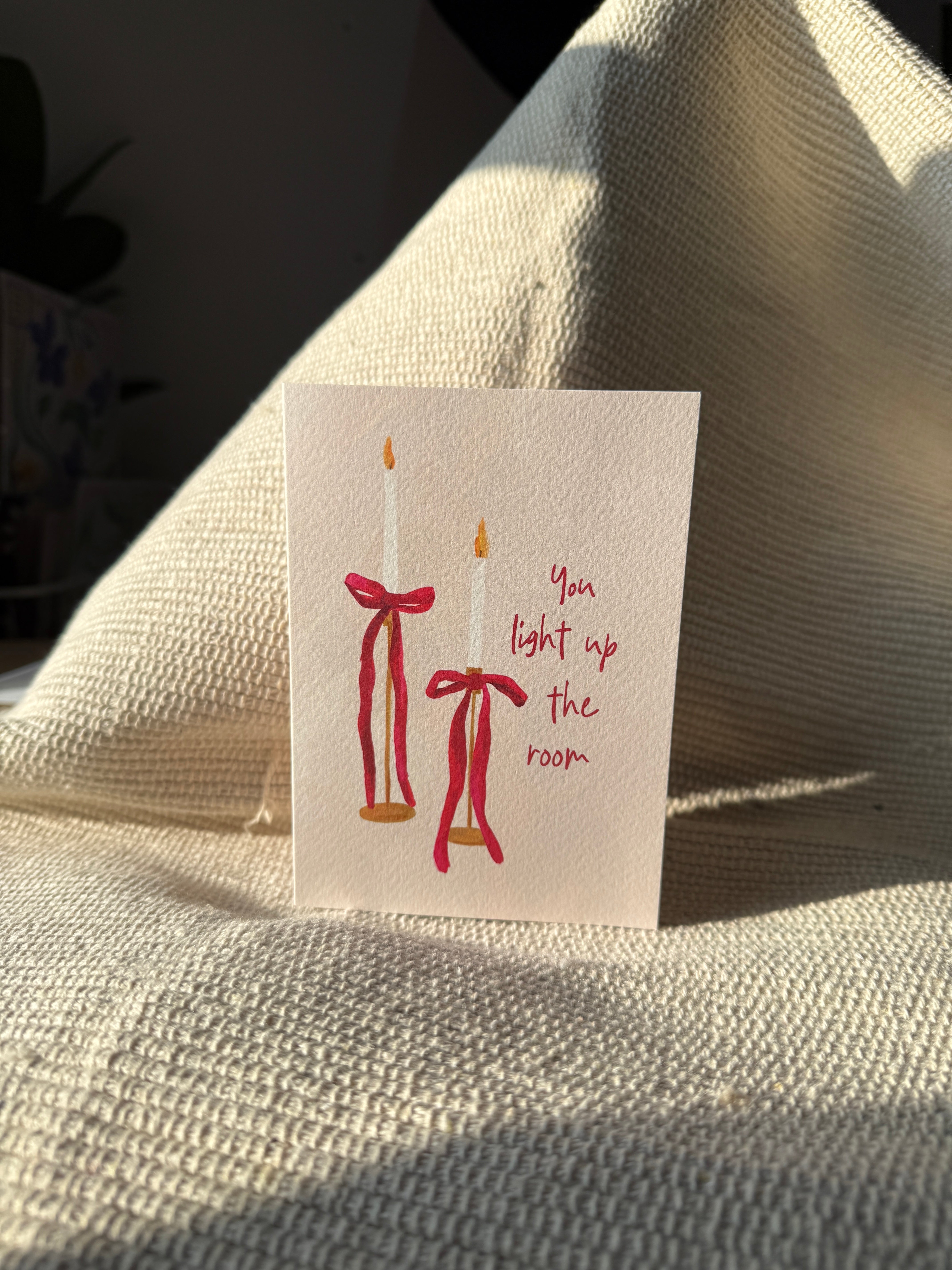 'You Light Up The Room' Valentines Card