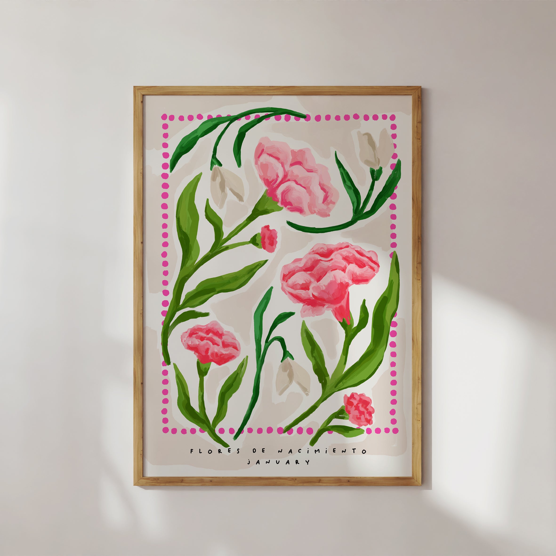 January Birth Month Flower Art Print