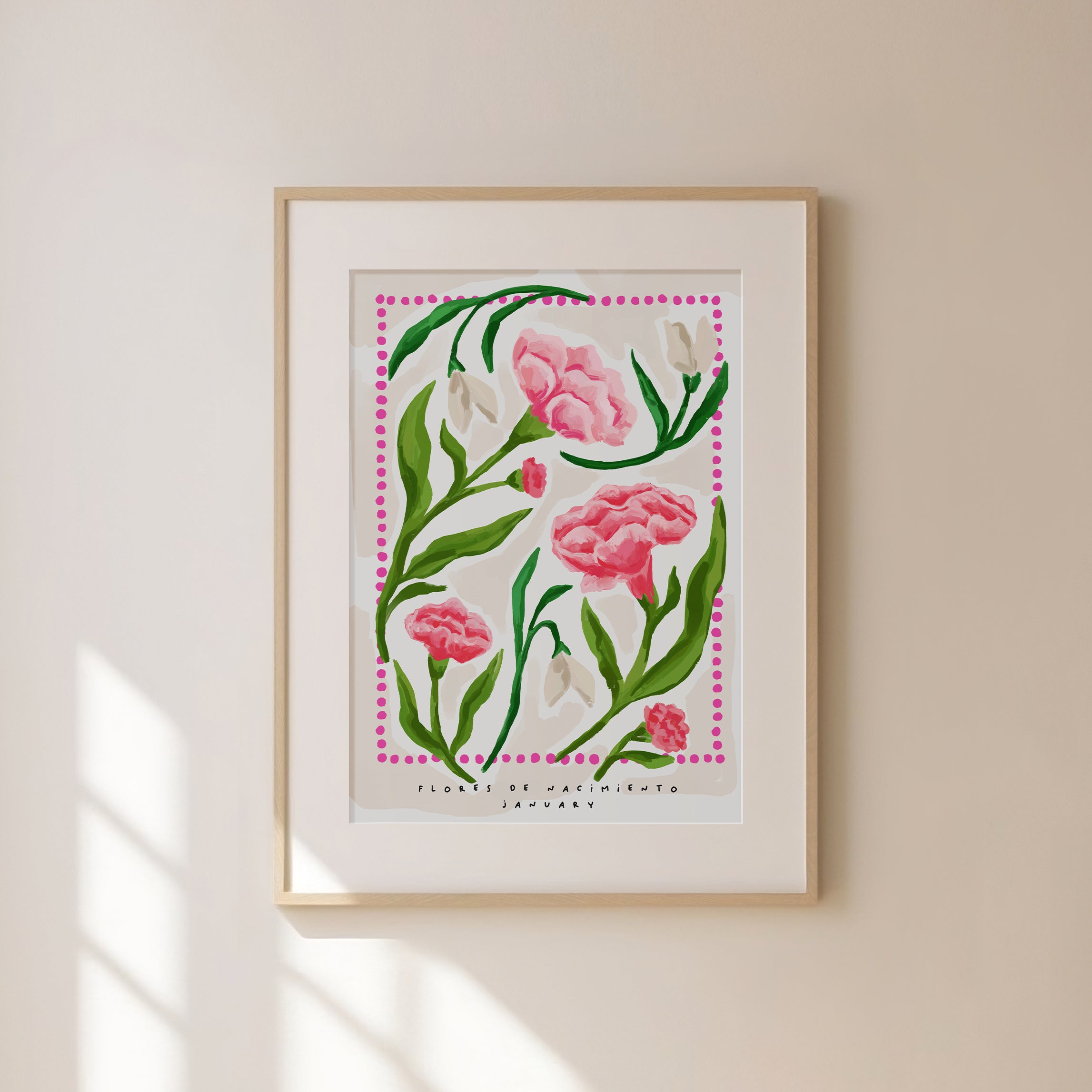 January Birth Month Flower Art Print