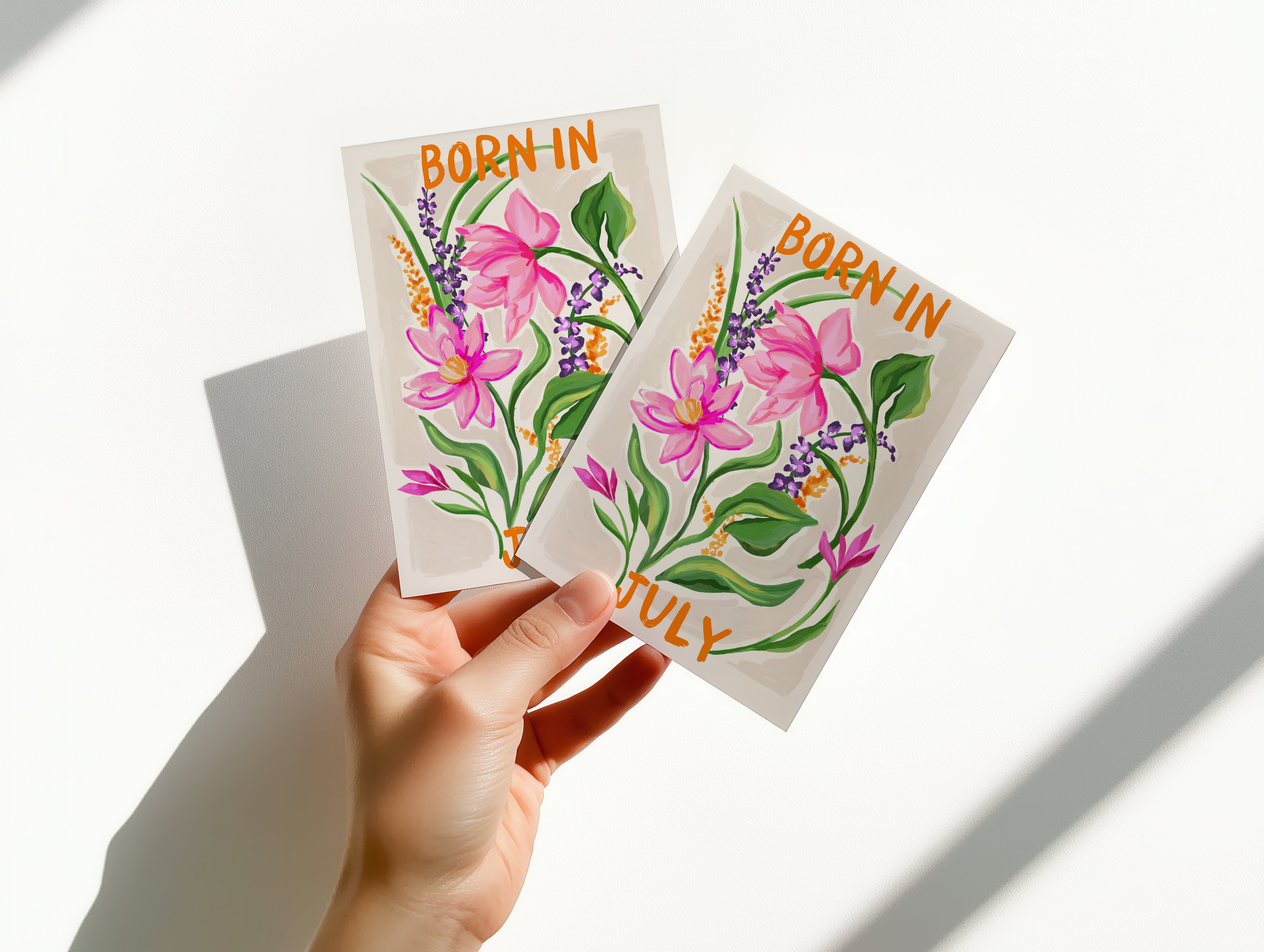 Floral Birth Month Card - July