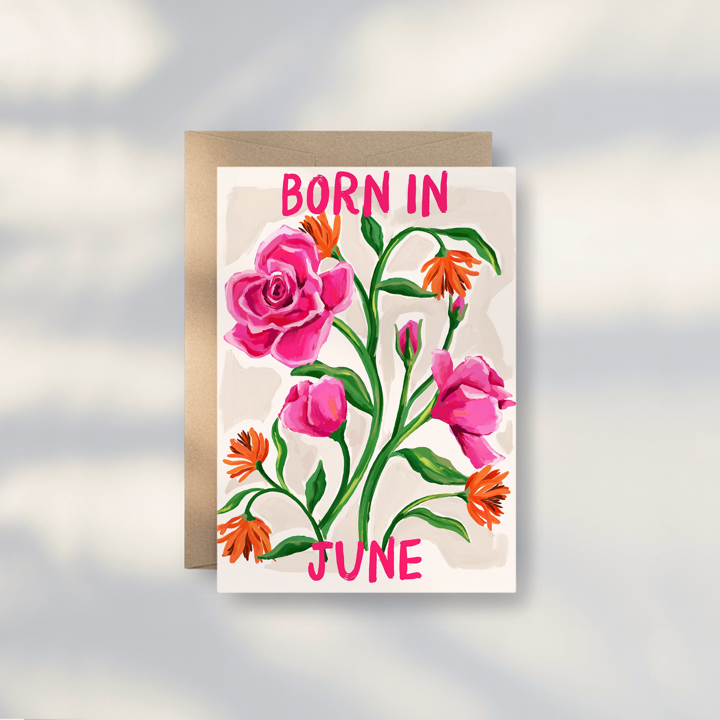 Floral Birth Month Card - June