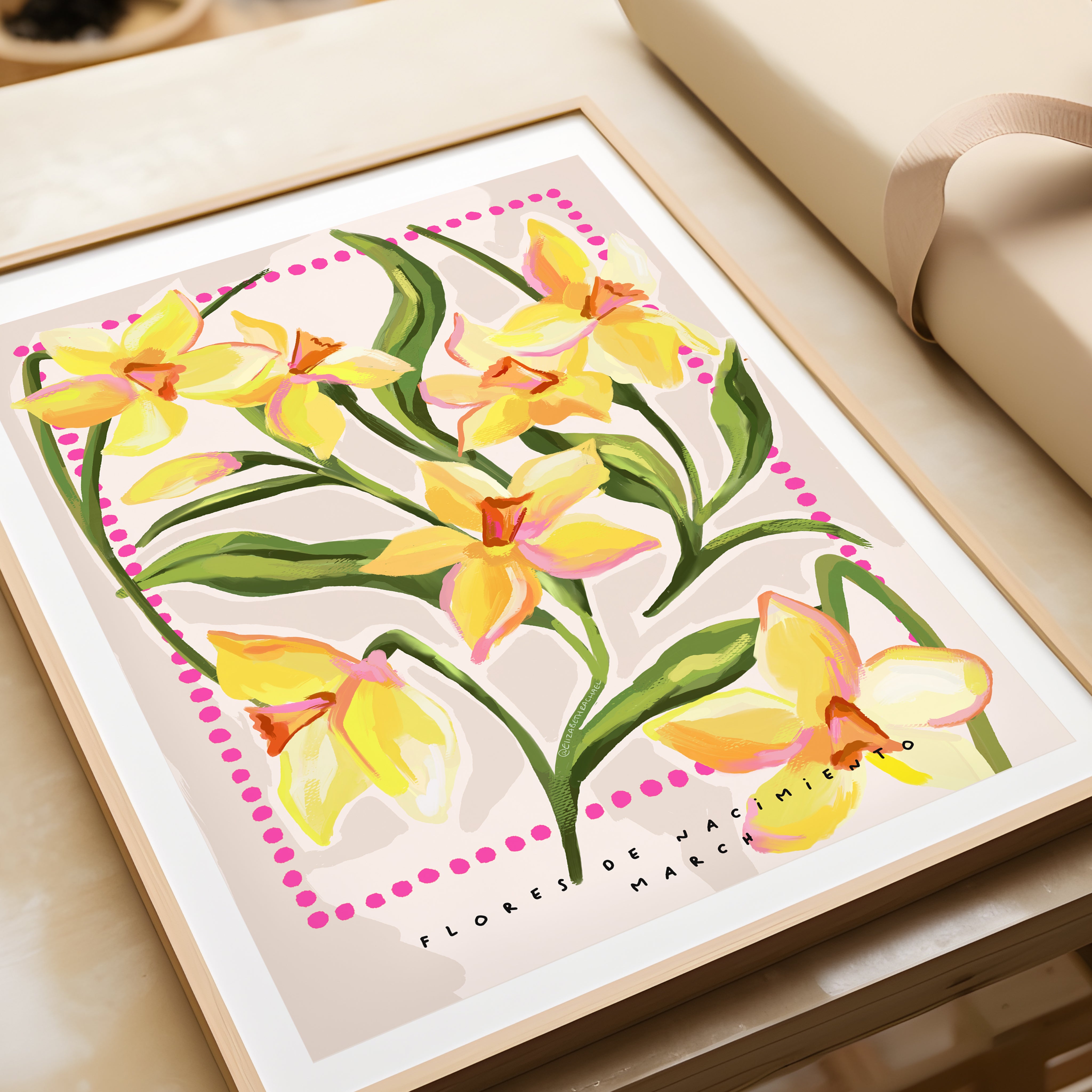 March Birth Month Flower Art Print