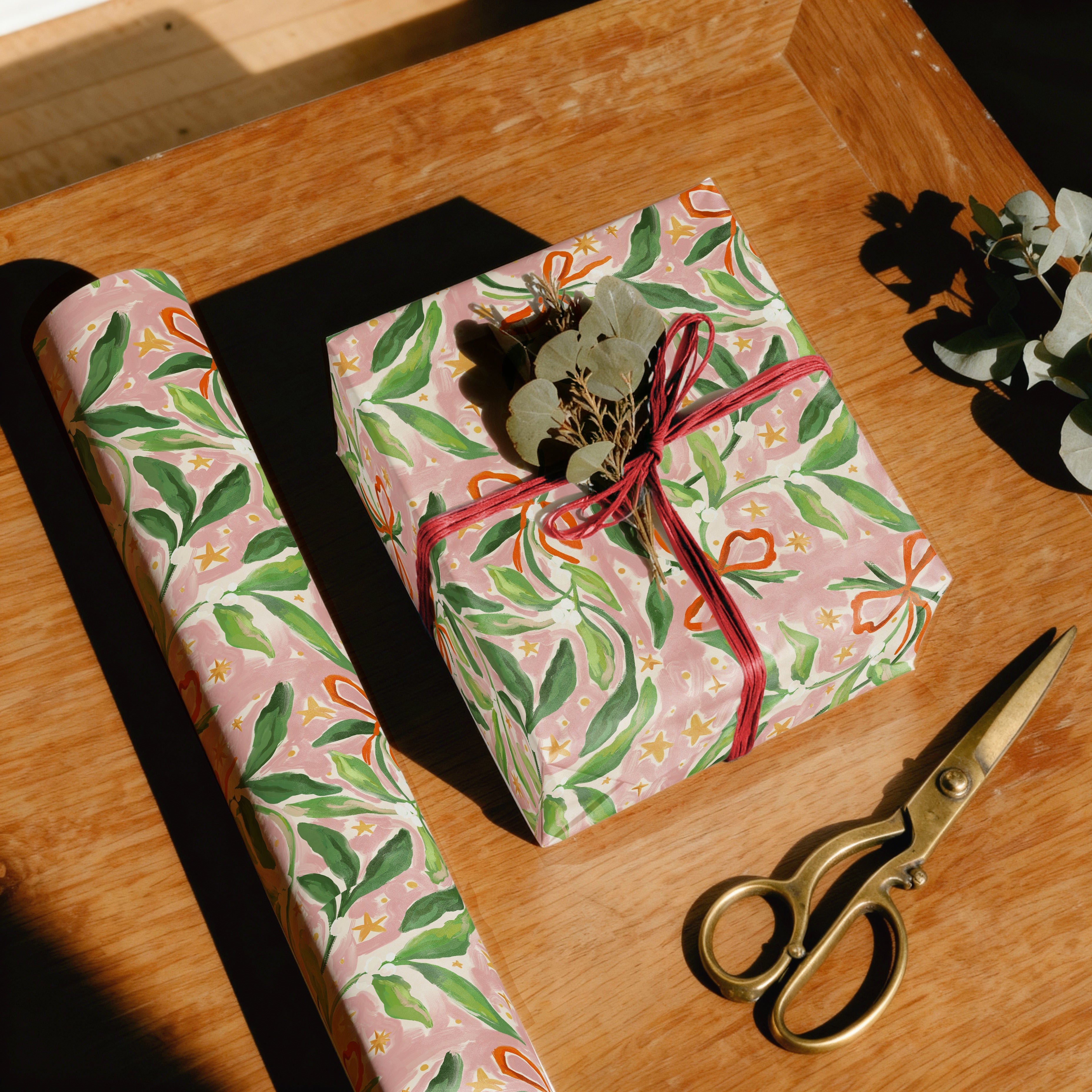 Mistletoe Christmas Gift Wrap