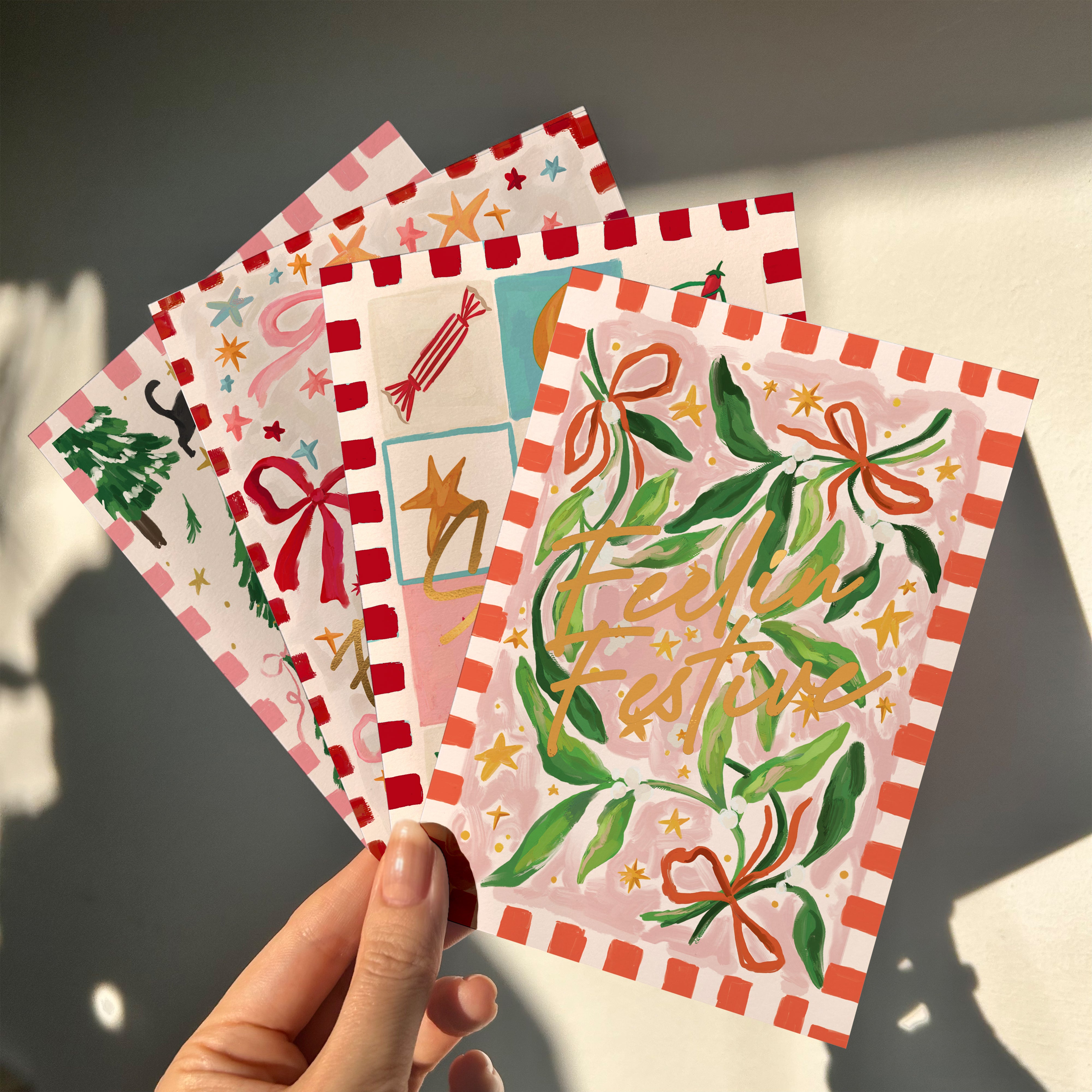 Feelin Festive Mistletoe Premium Christmas Card