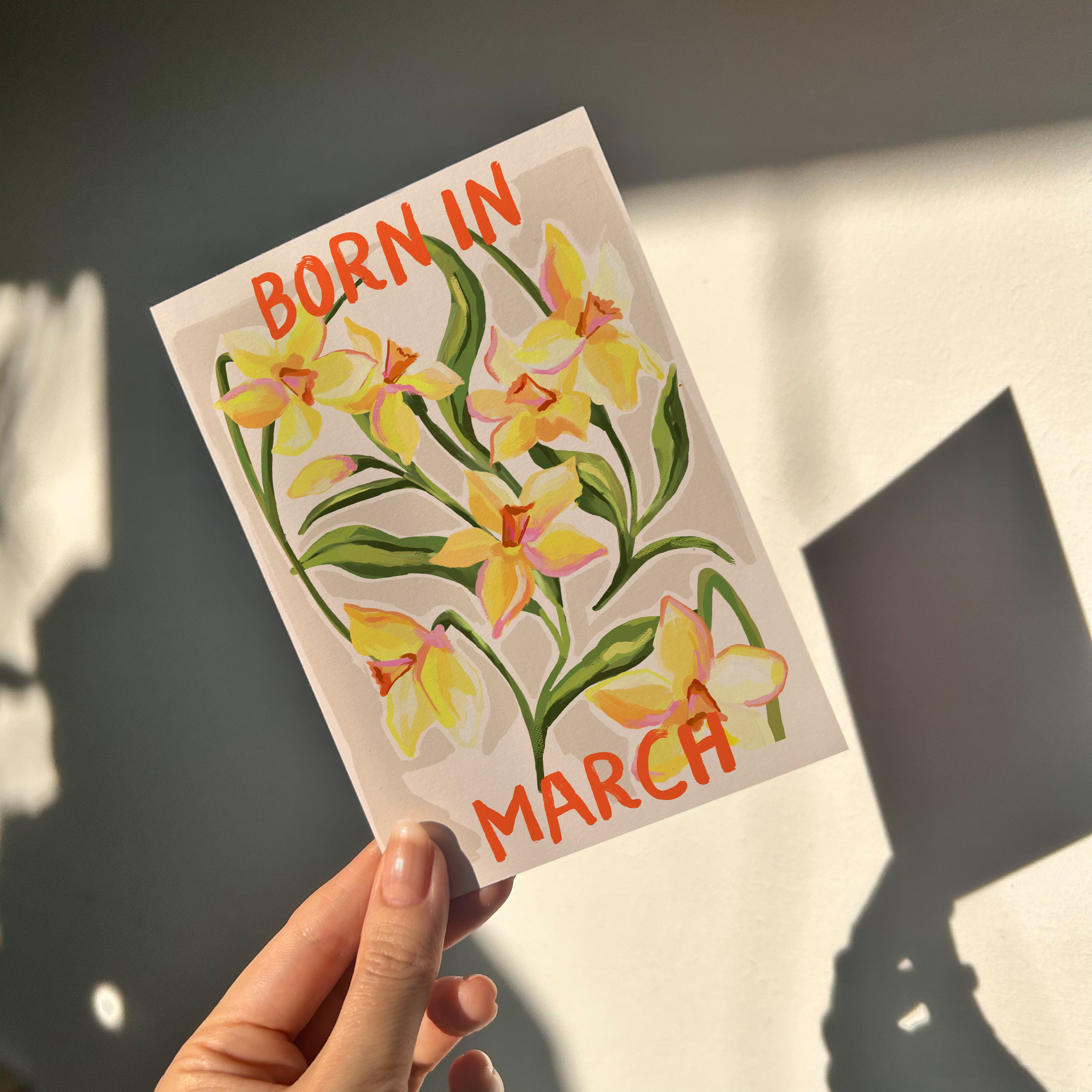Floral Birth Month Card - March