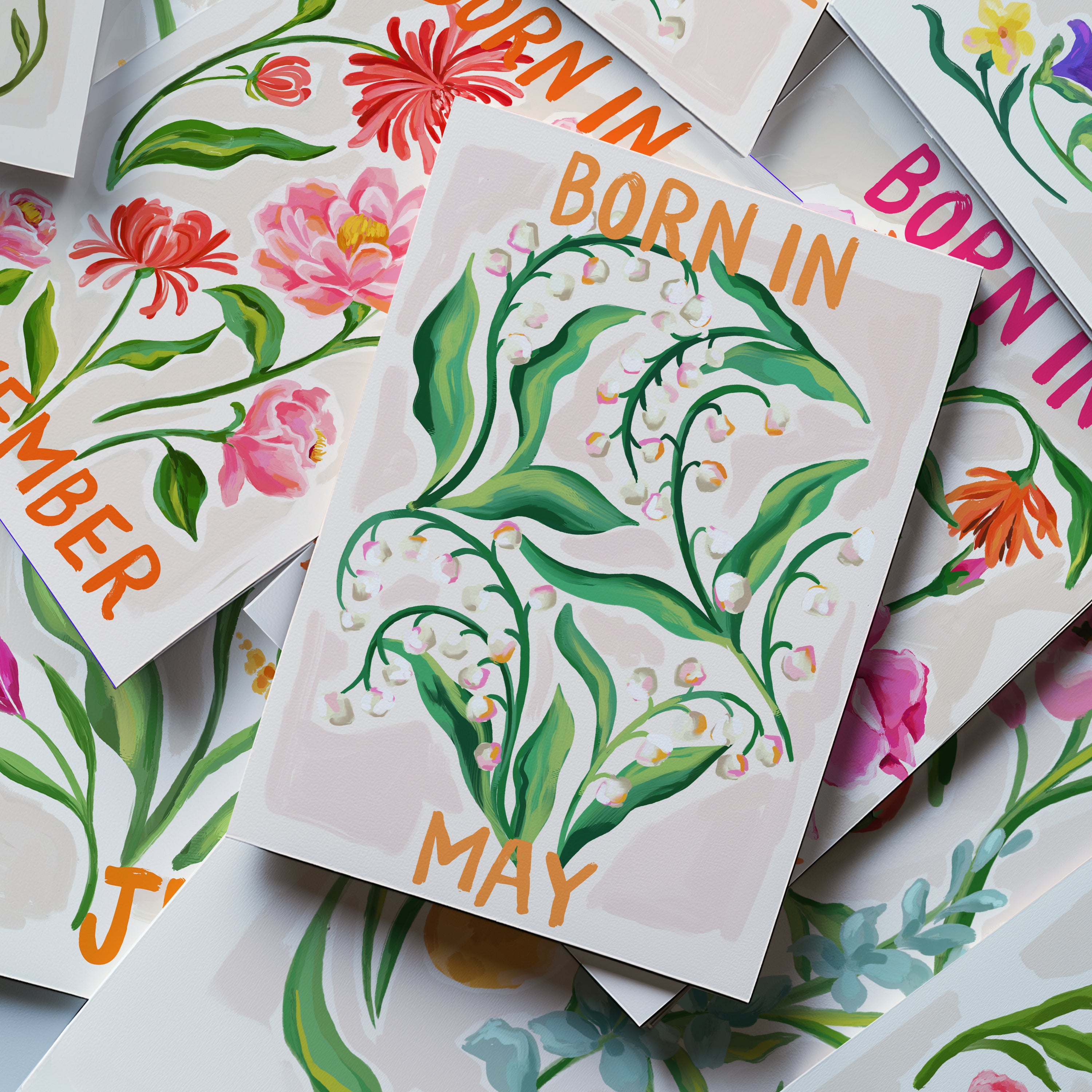 Floral Birth Month Card - May