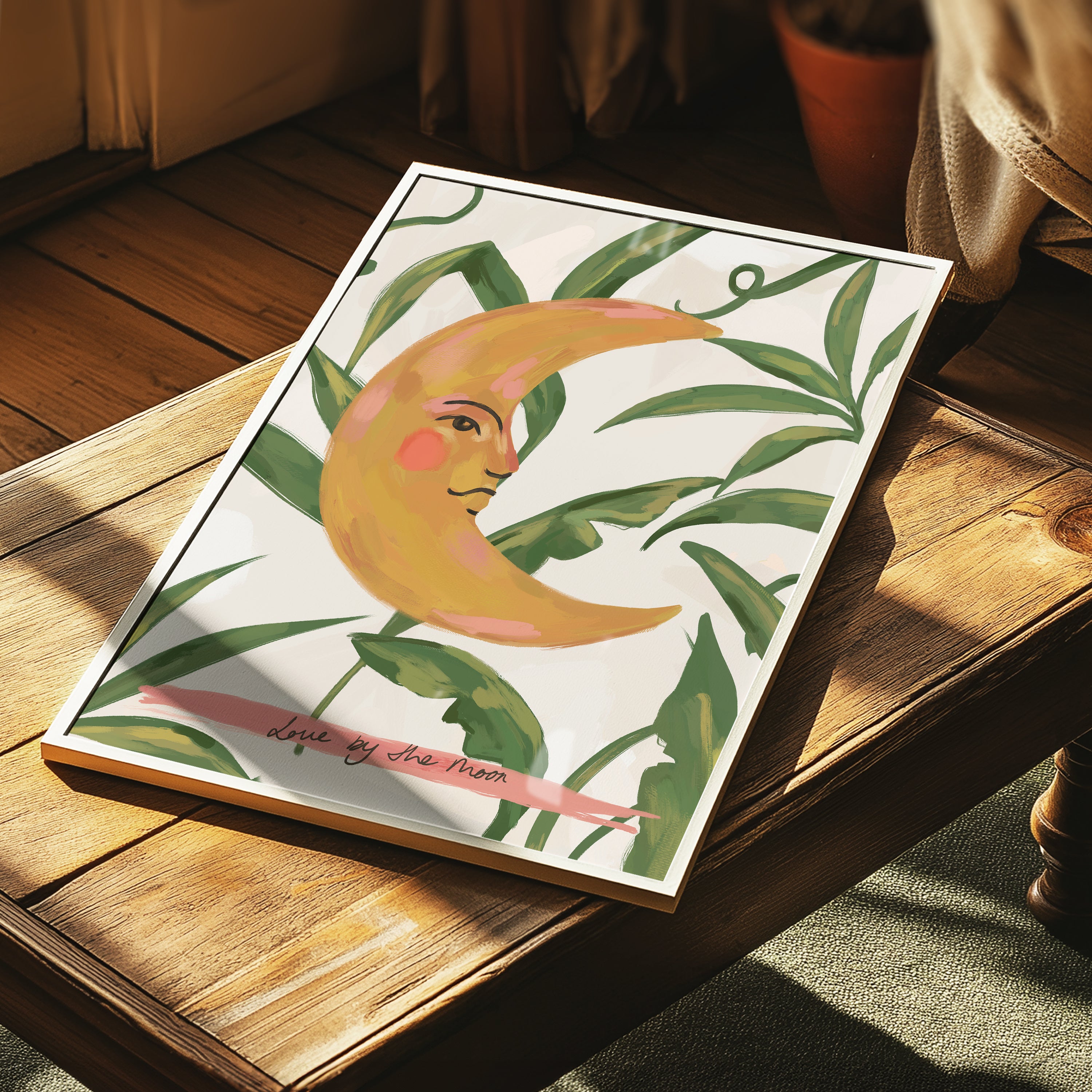 Love by the Moon Art Print