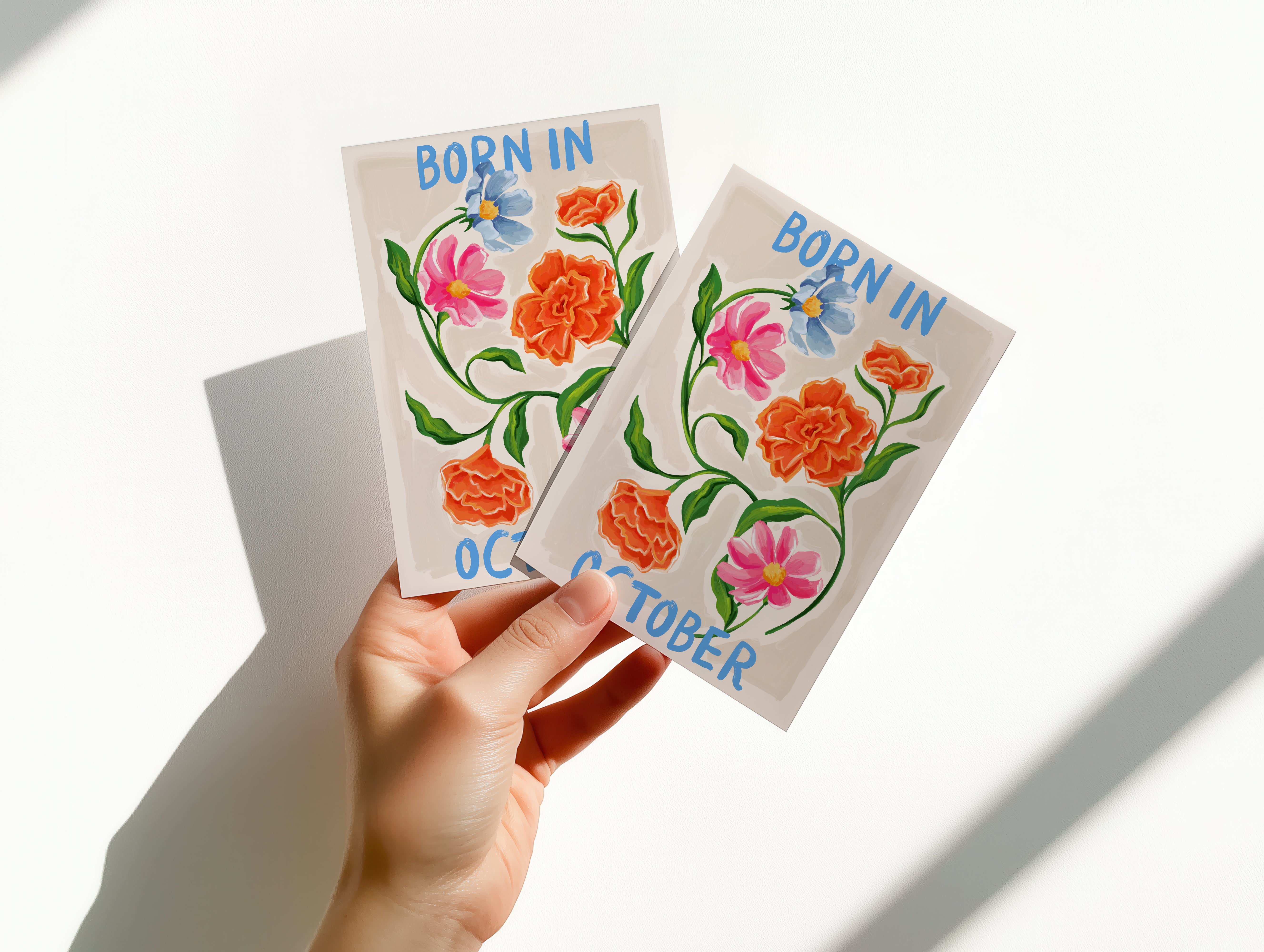 Floral Birth Month Card - October