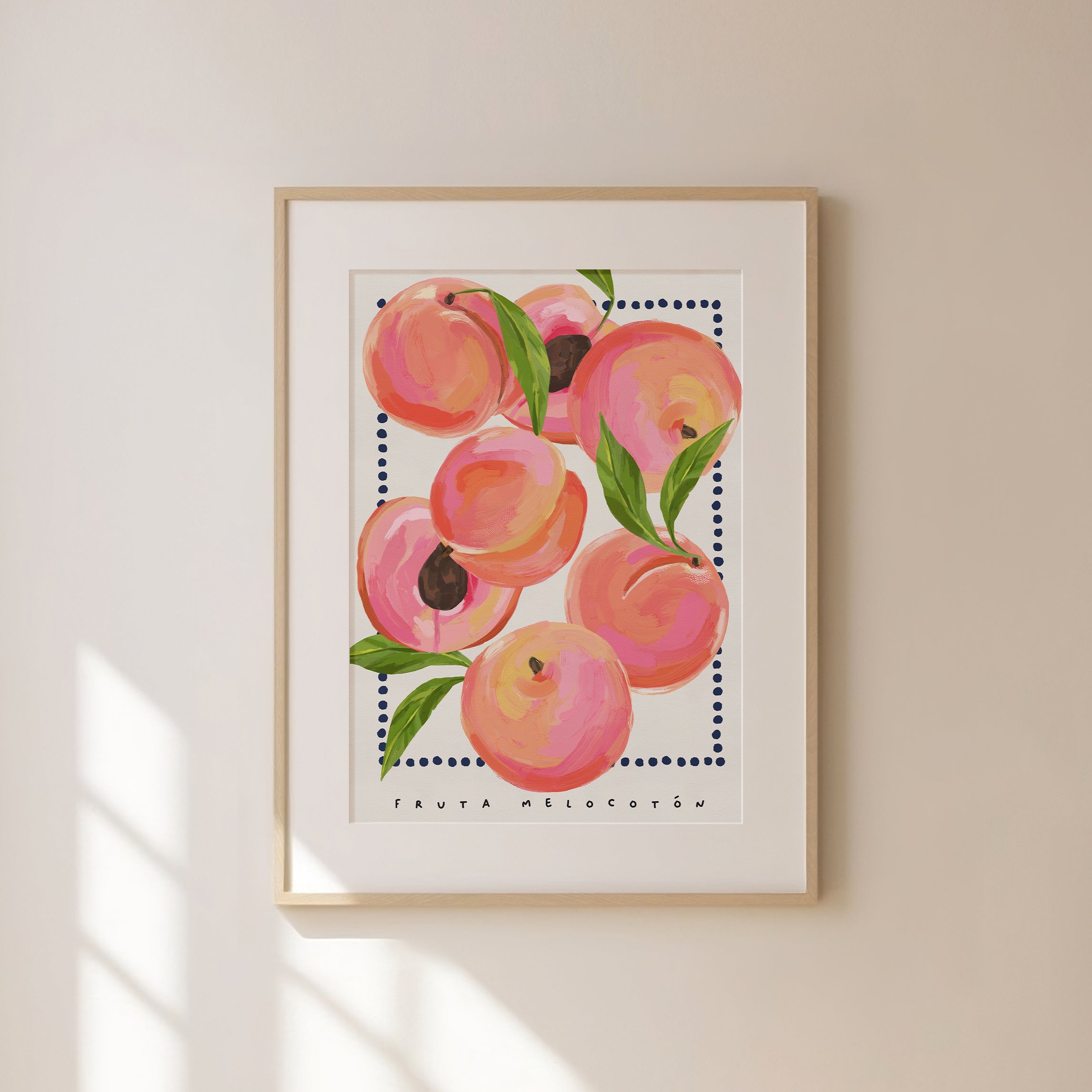 Peach Fruit Art Print