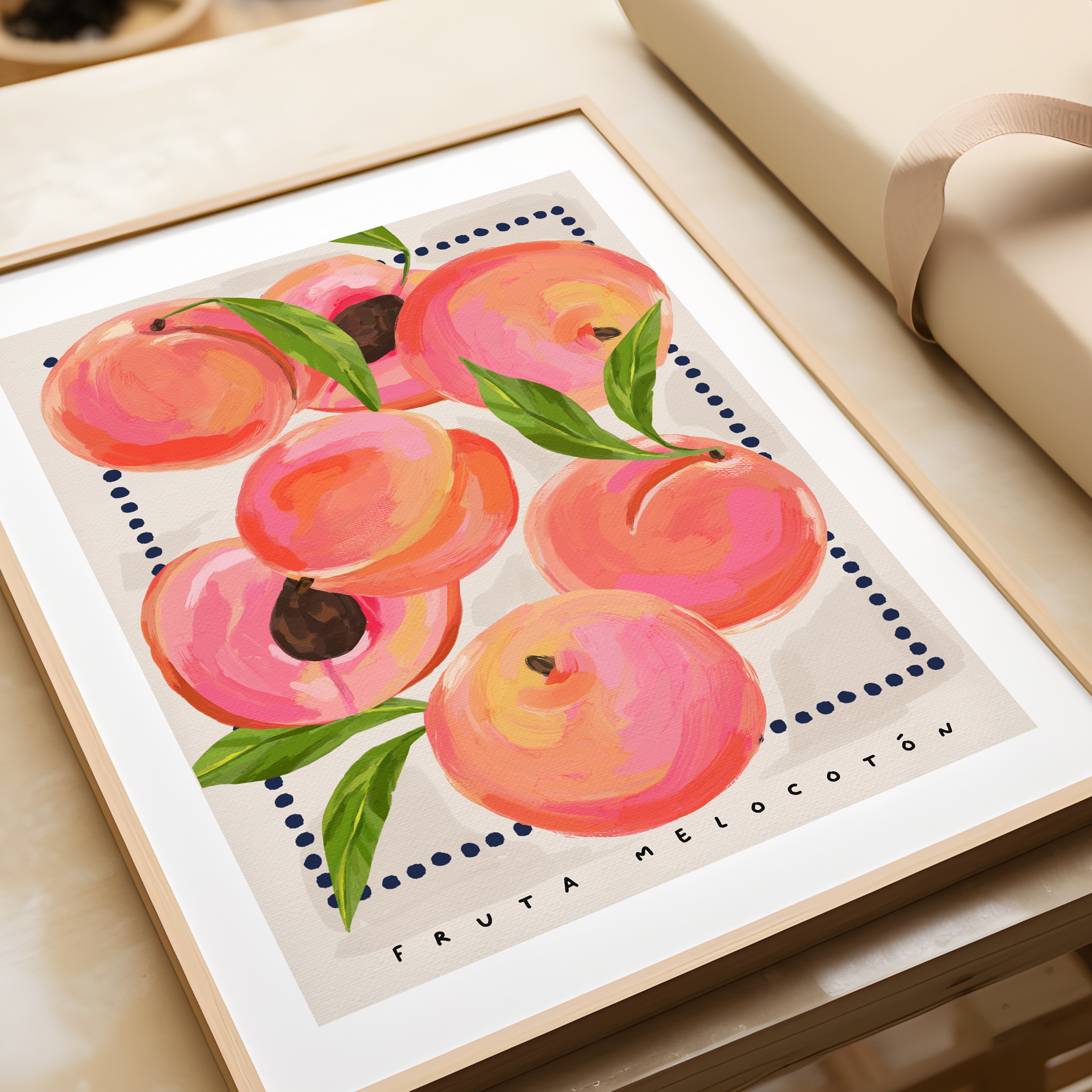 Peach Fruit Art Print