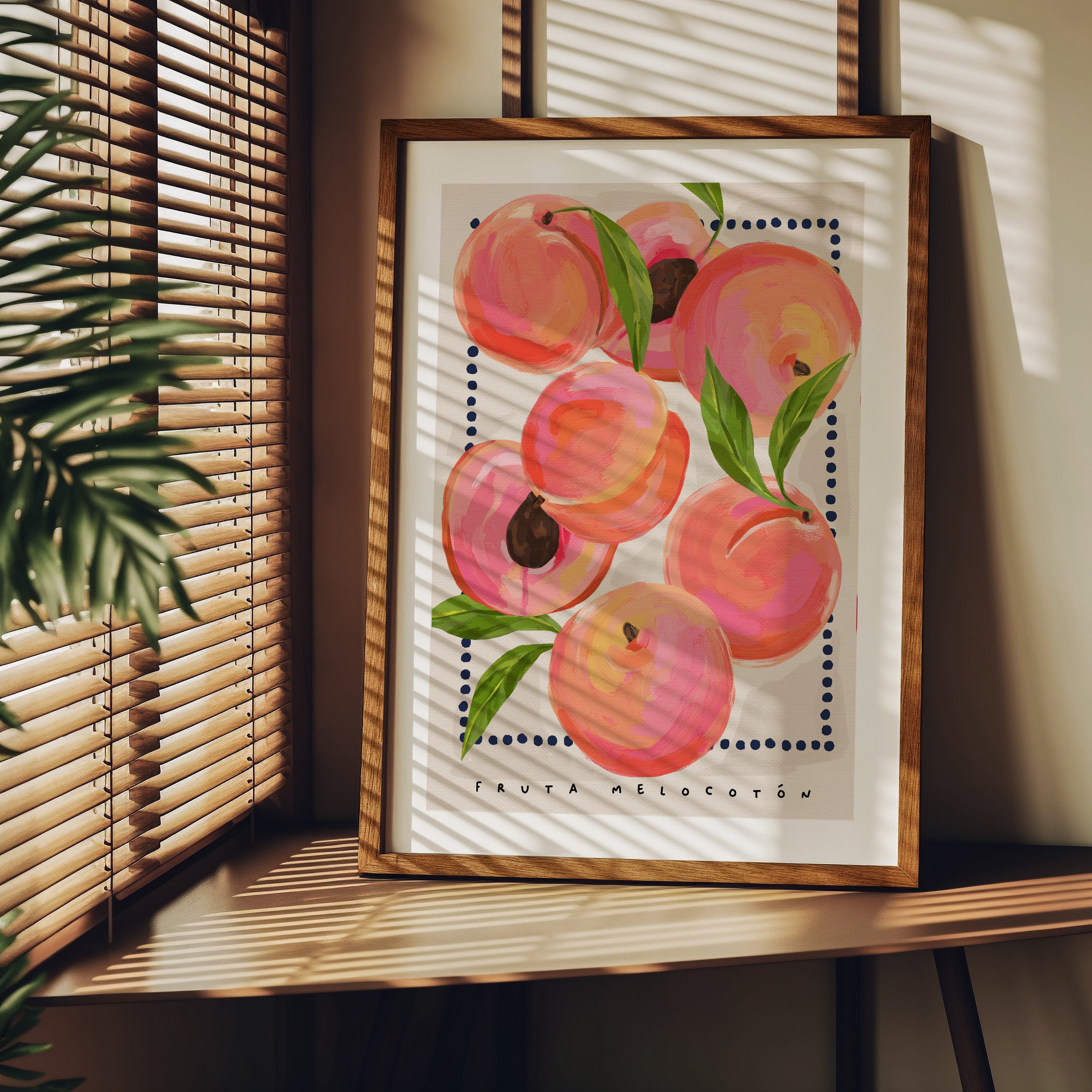 Peach Fruit Art Print