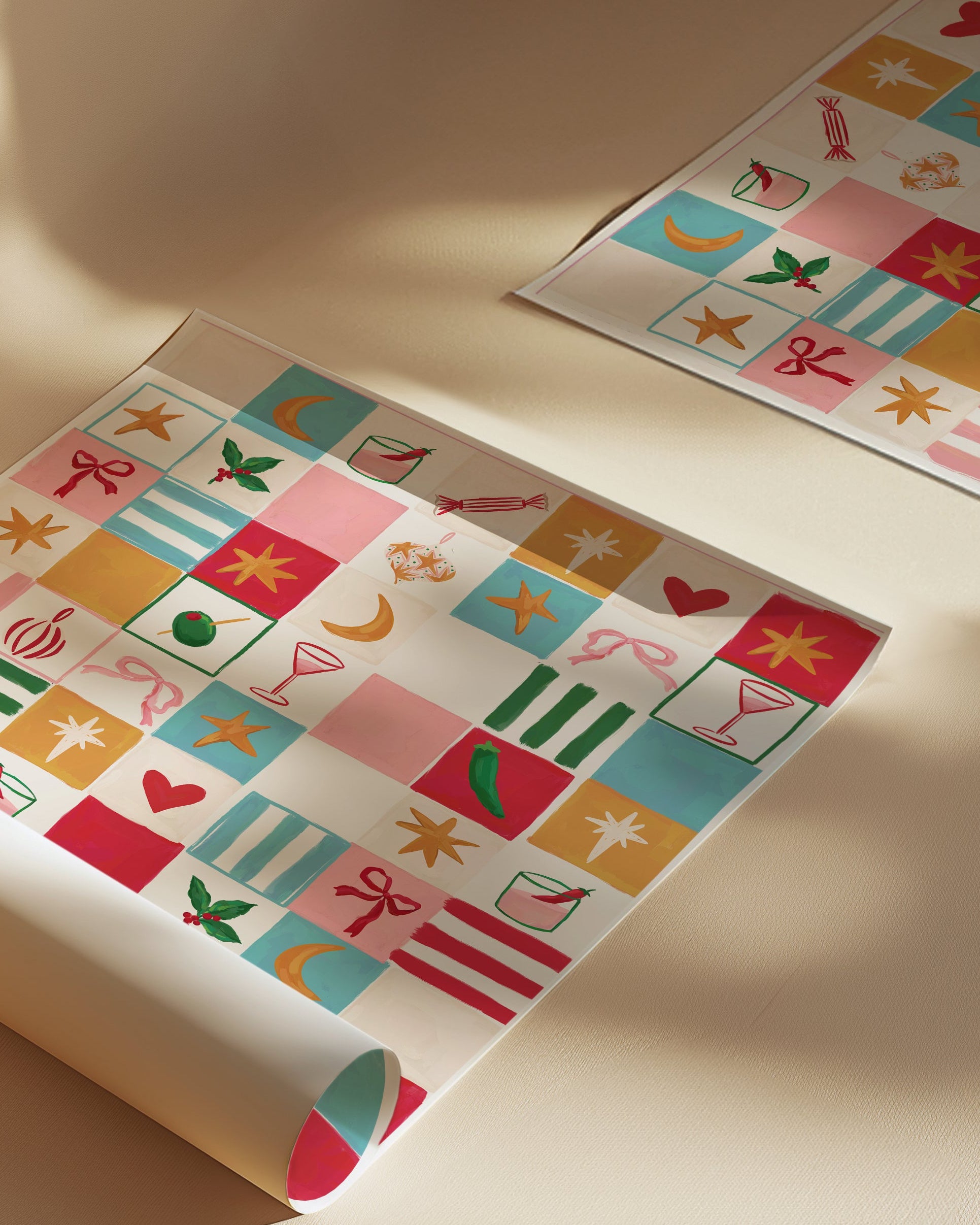 Christmas Motifs Gift Wrap