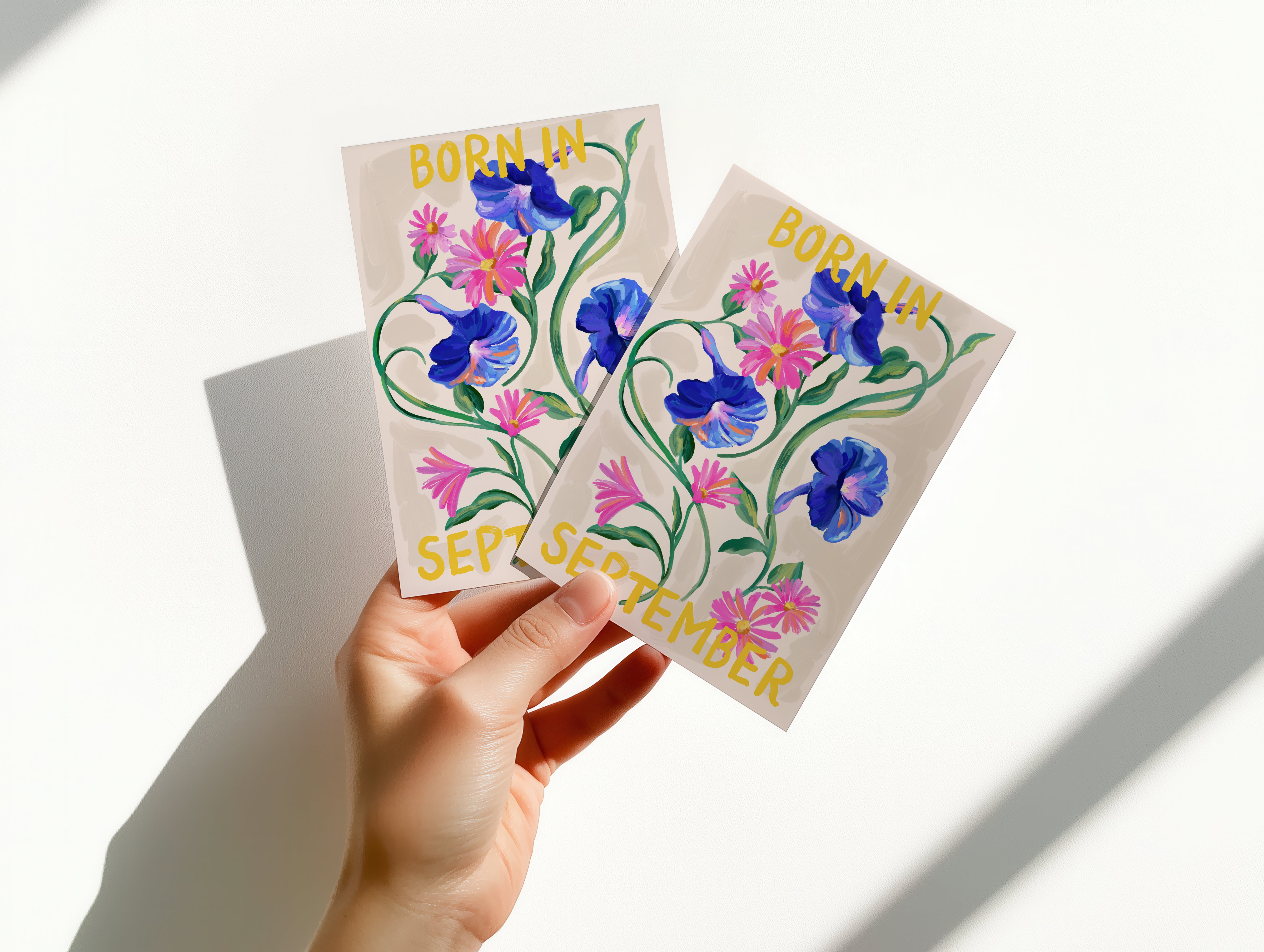 Floral Birth Month Card - September