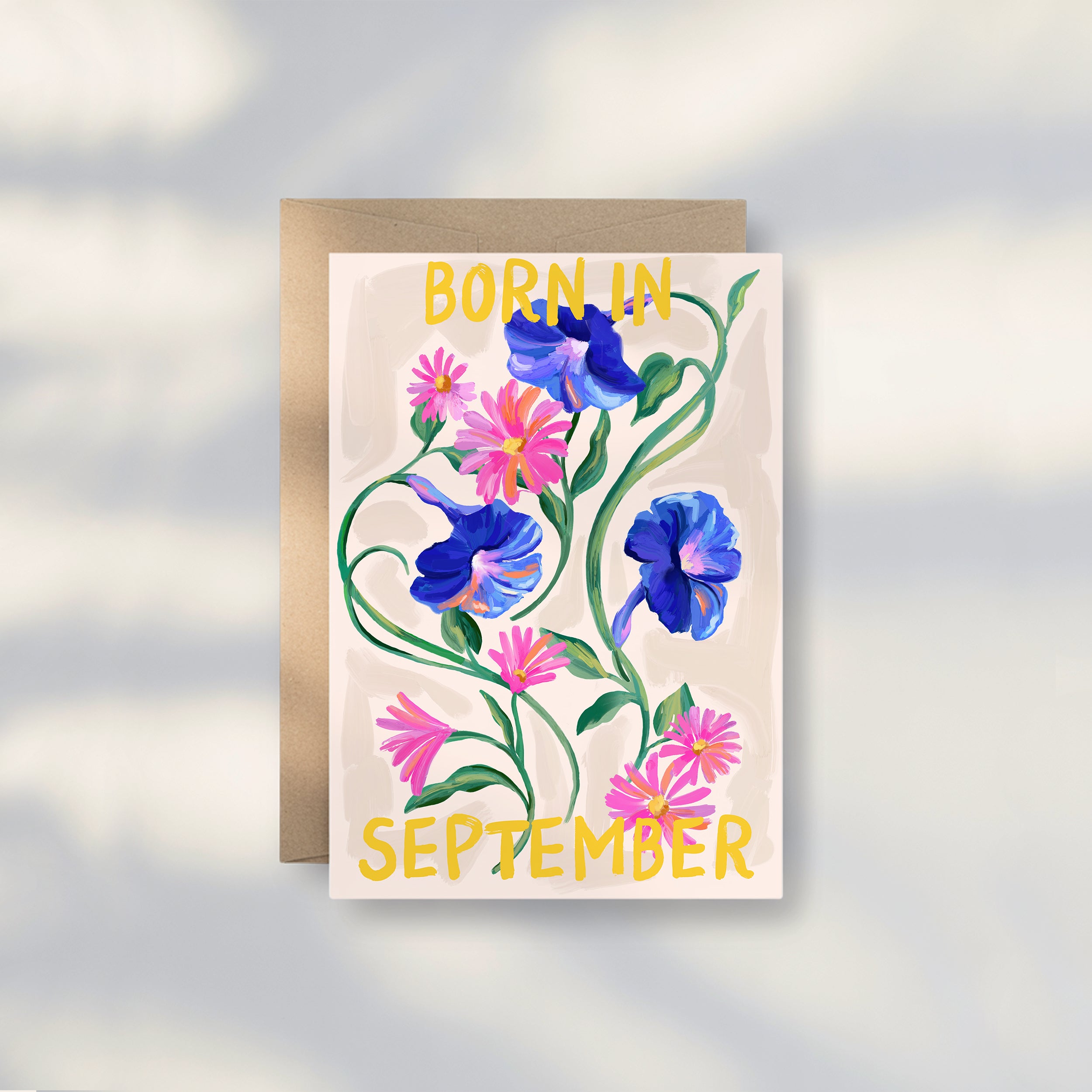 Floral Birth Month Card - September