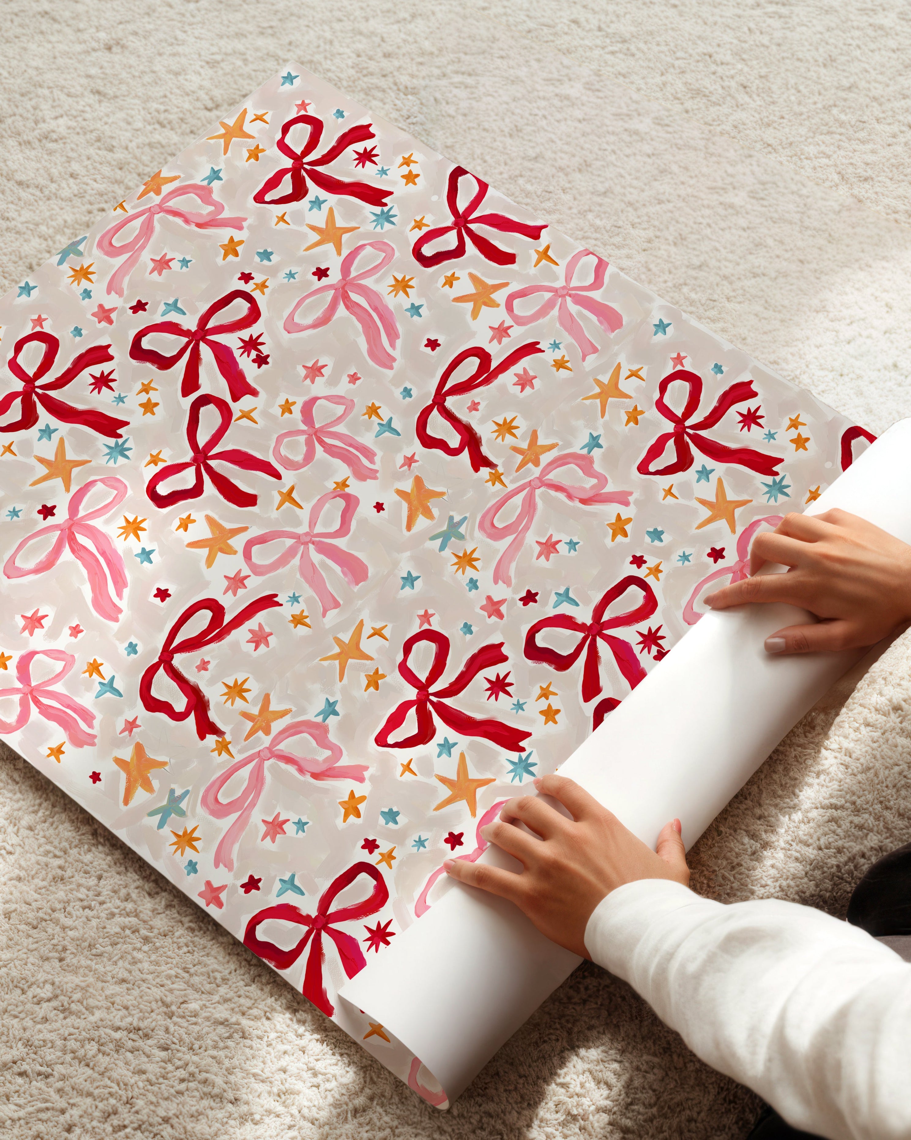 Ribbon and Bows Christmas Gift Wrap