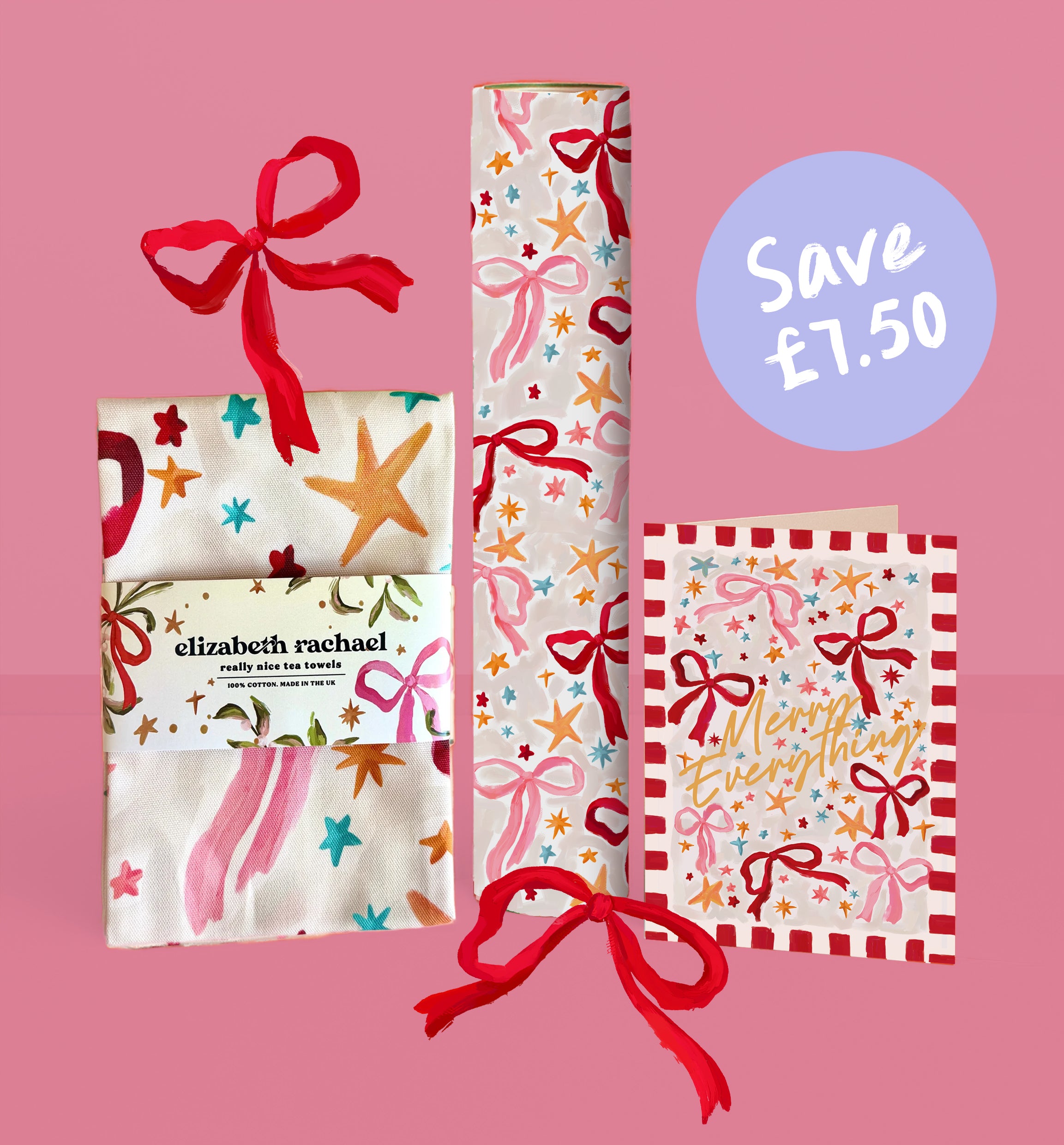 Bows Tea Towel Gift Bundle