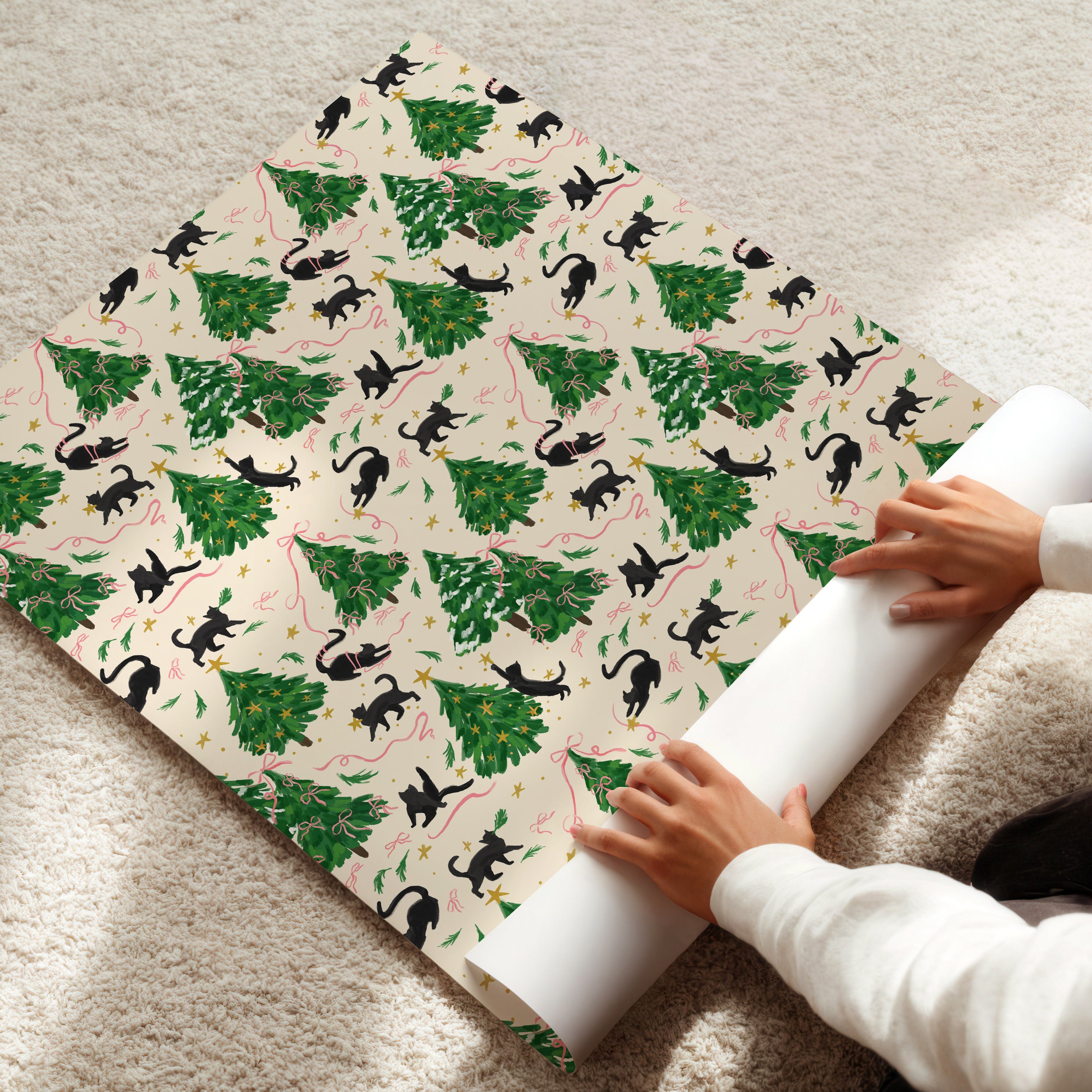 Cat Christmas Gift Wrap