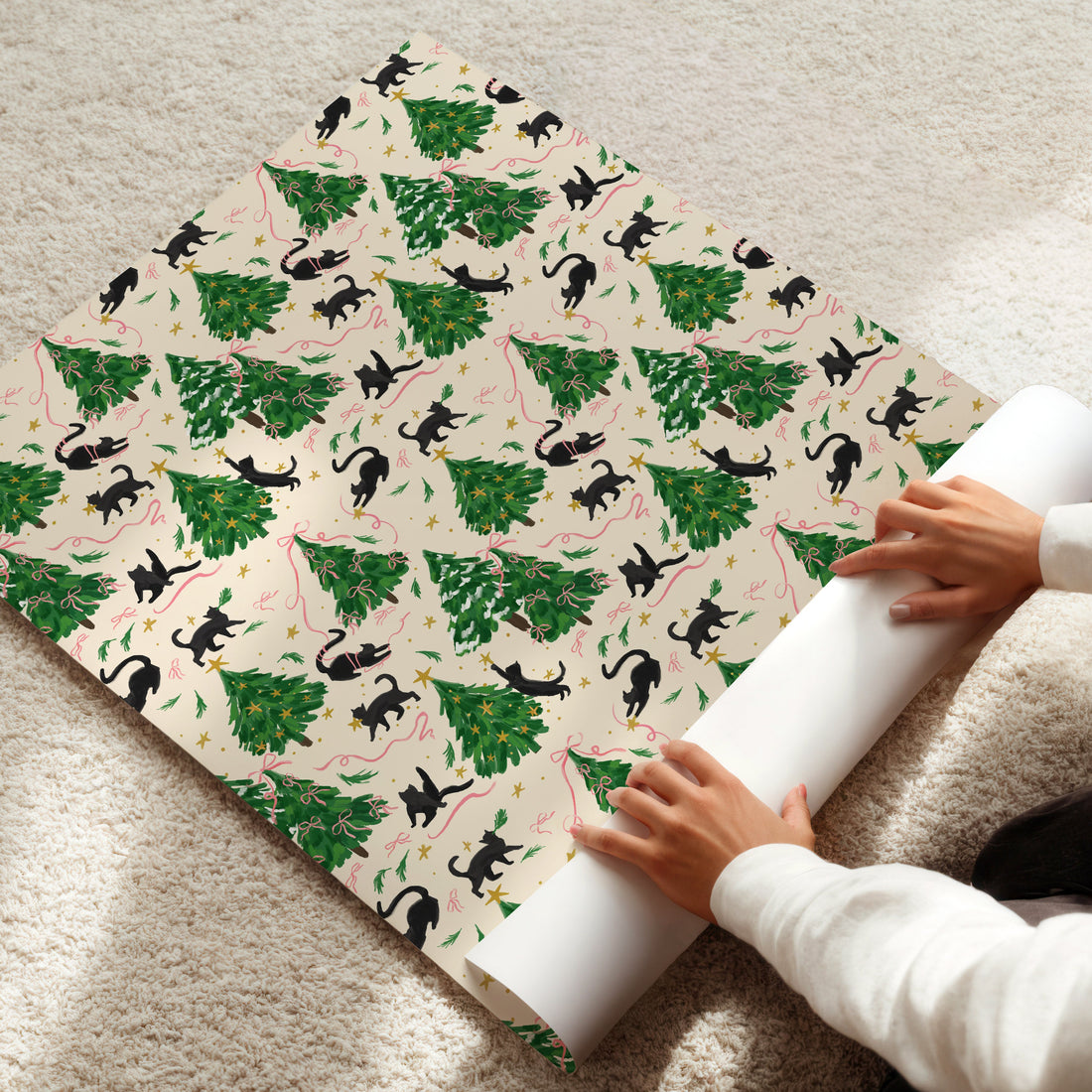 Cat Christmas Gift Wrap