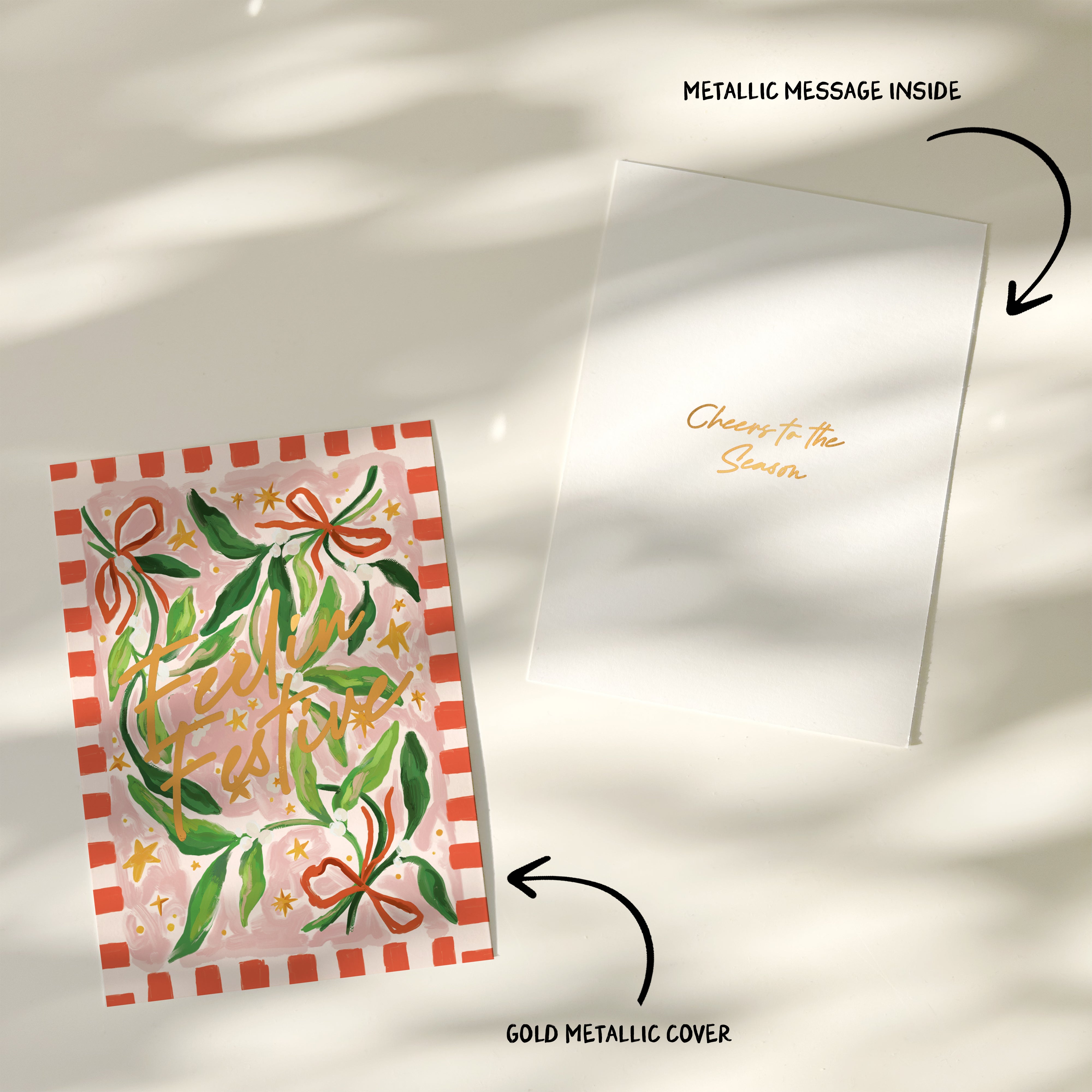 Feelin Festive Mistletoe Premium Christmas Card