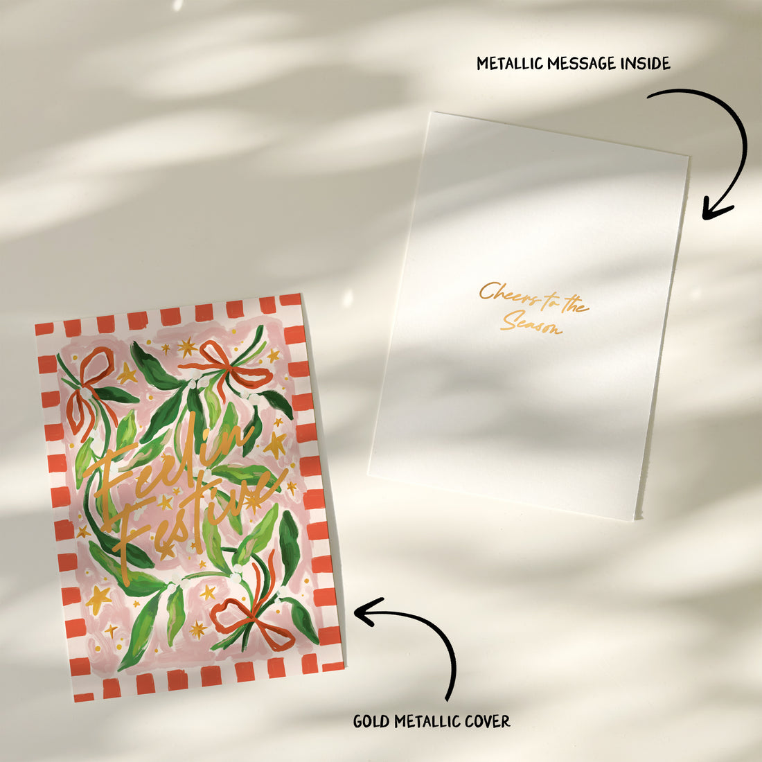 Feelin Festive Mistletoe Premium Christmas Card