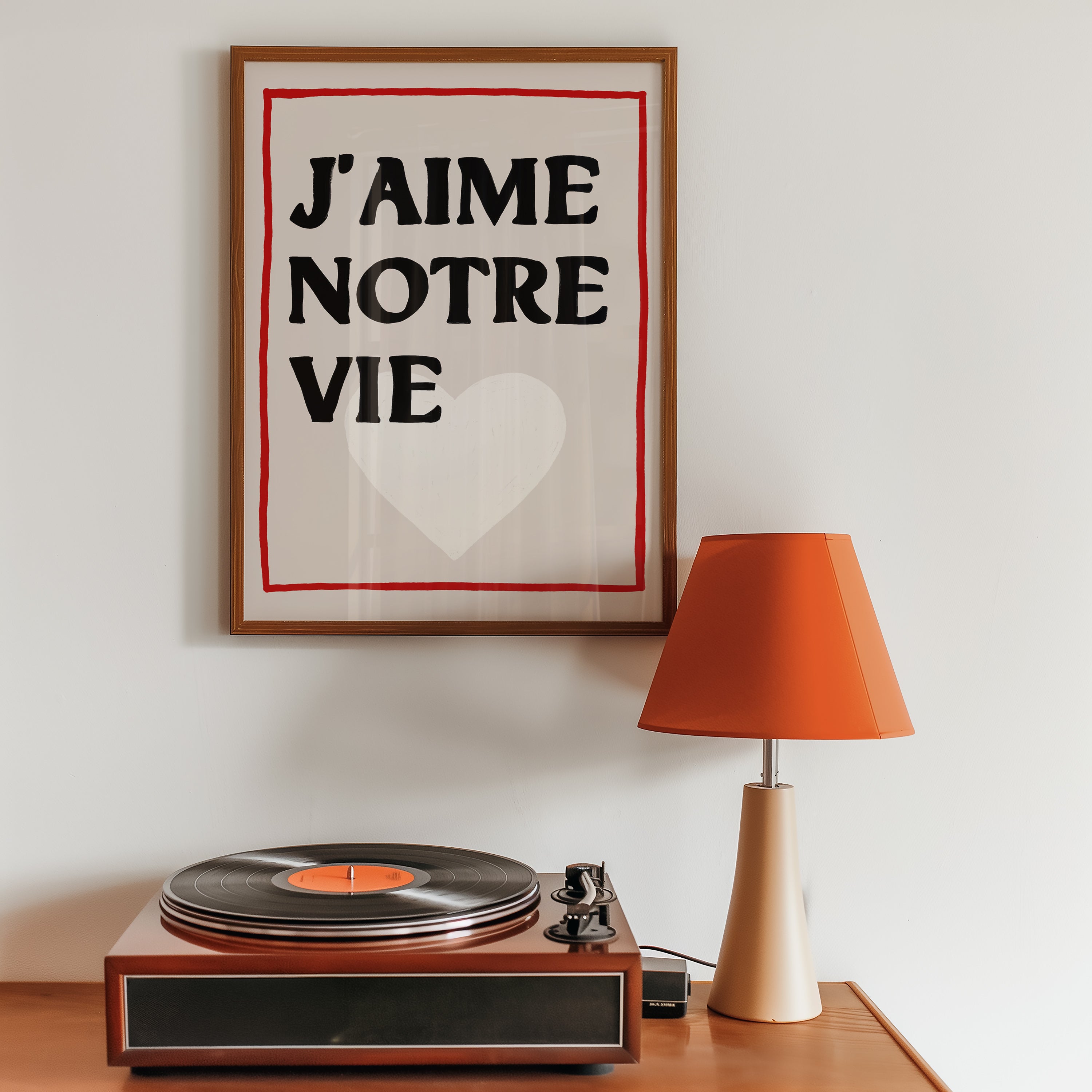 J’aime Notre Vie Art Print